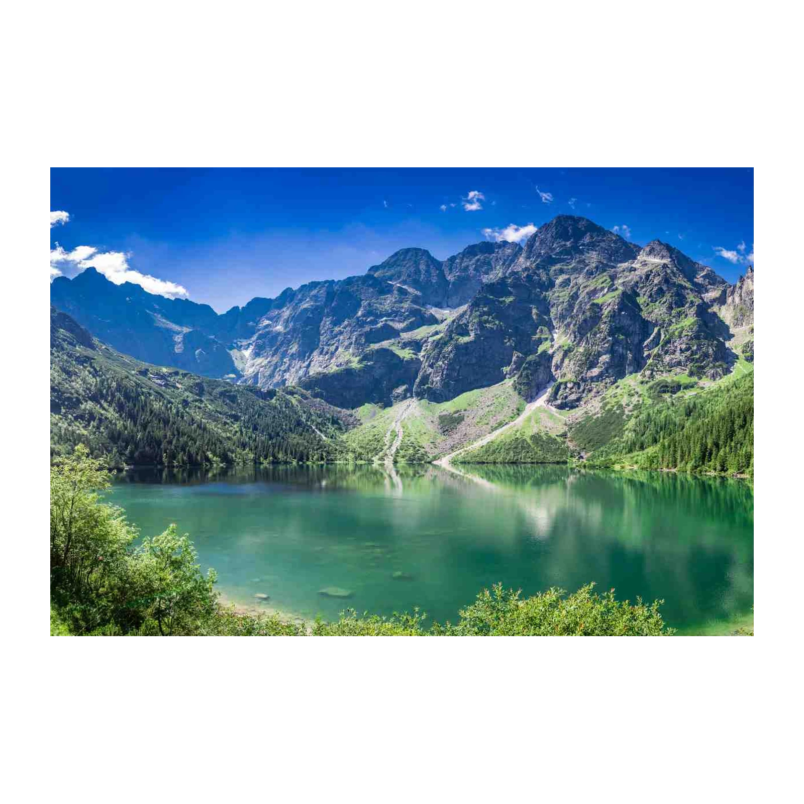 Serene Mountain Lake Landscape Wall Art