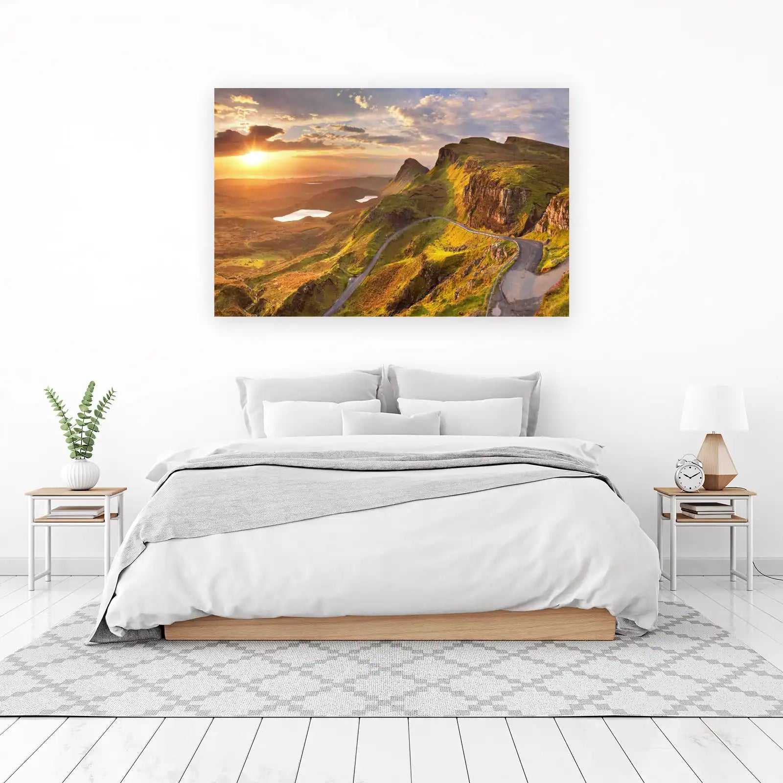 Serene Scottish Highlands Road Wall Art