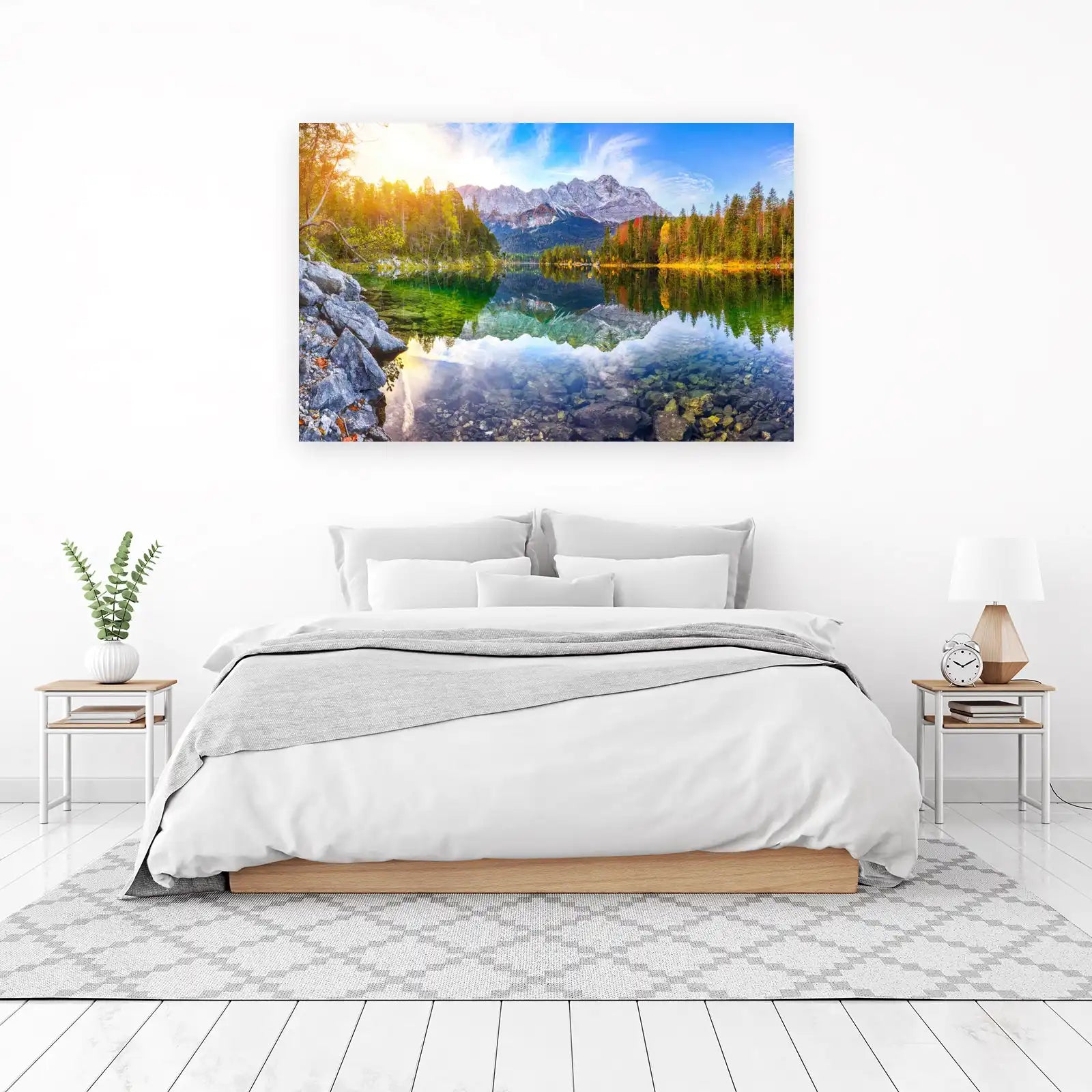 Serene Alpine Lake & Mountain Wall Art