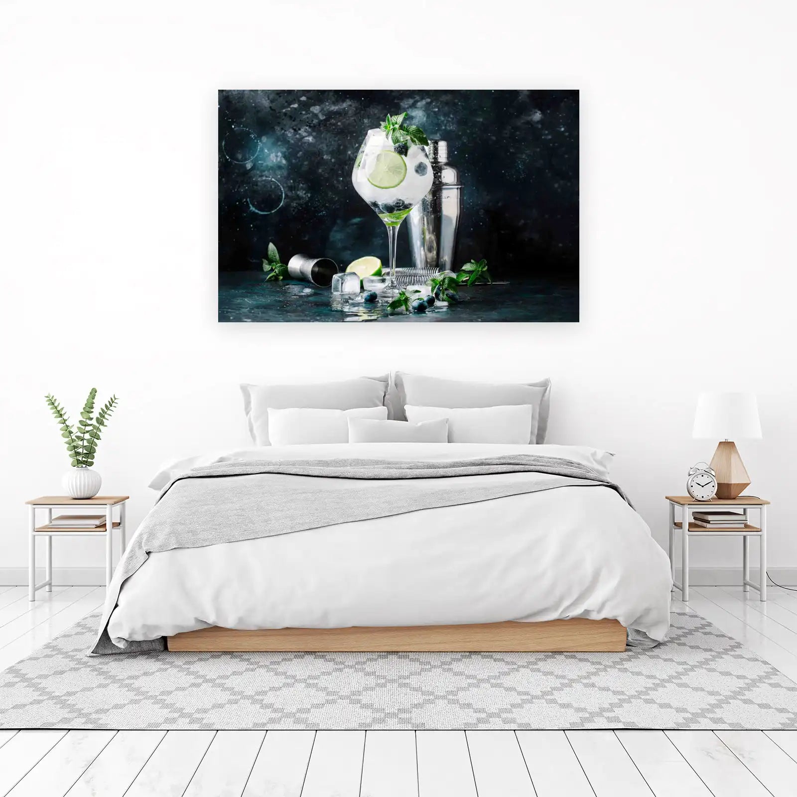 Refreshing Blueberry Gin Cocktail Wall Art
