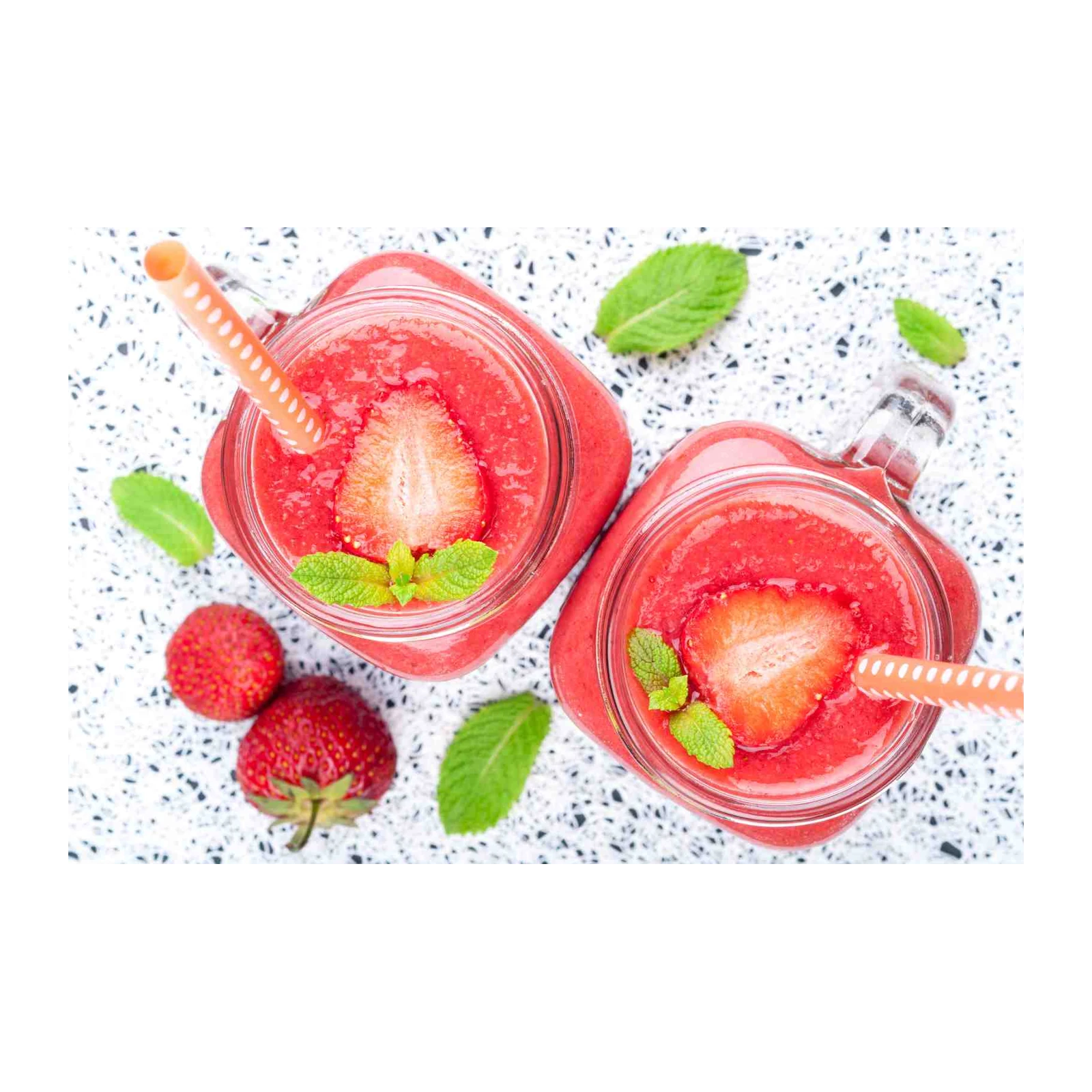 Refreshing Strawberry Smoothies Delight Wall Art