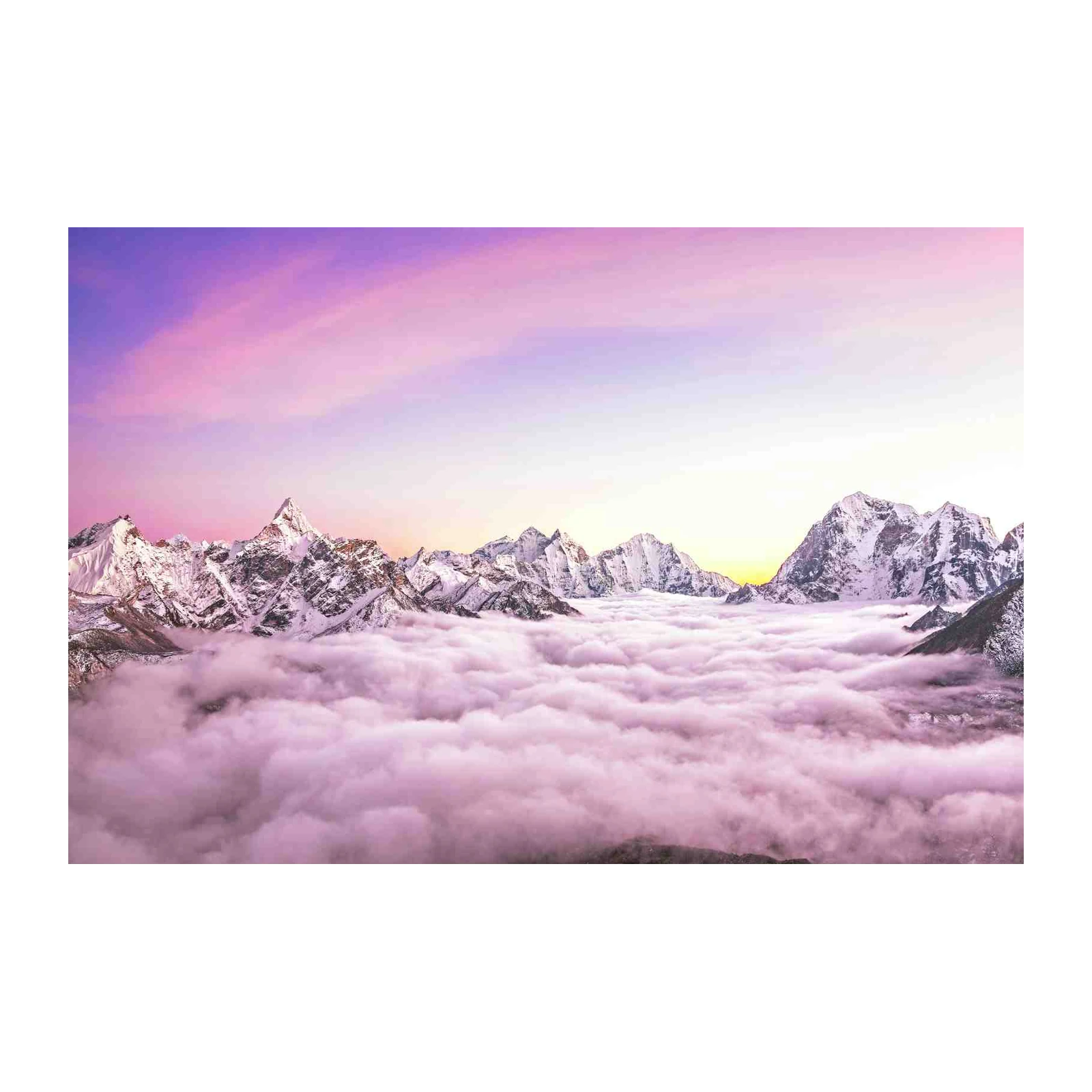 Serene Mountain Sunrise Landscape Wall Art