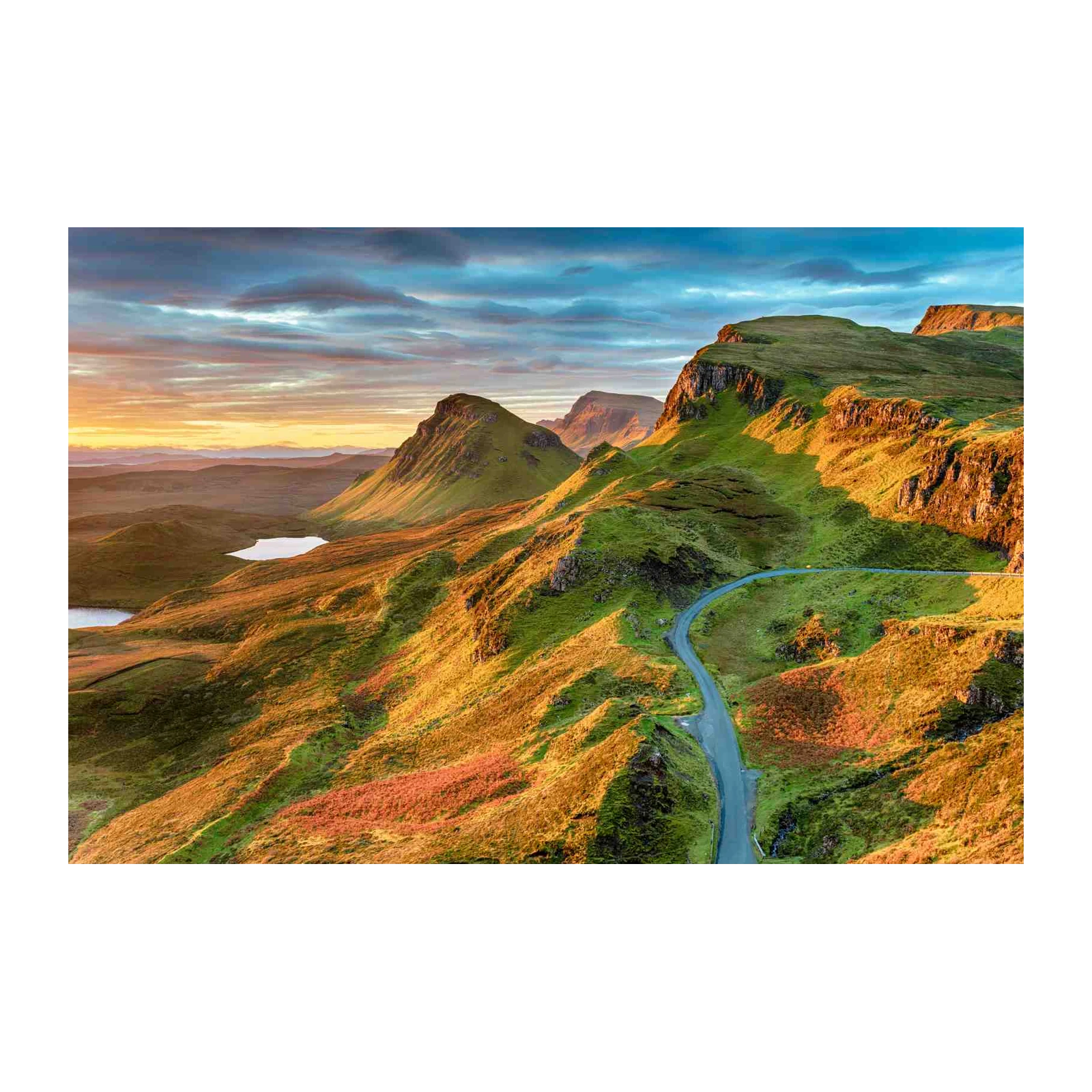 Scenic Highland Road Sunset Wall Art