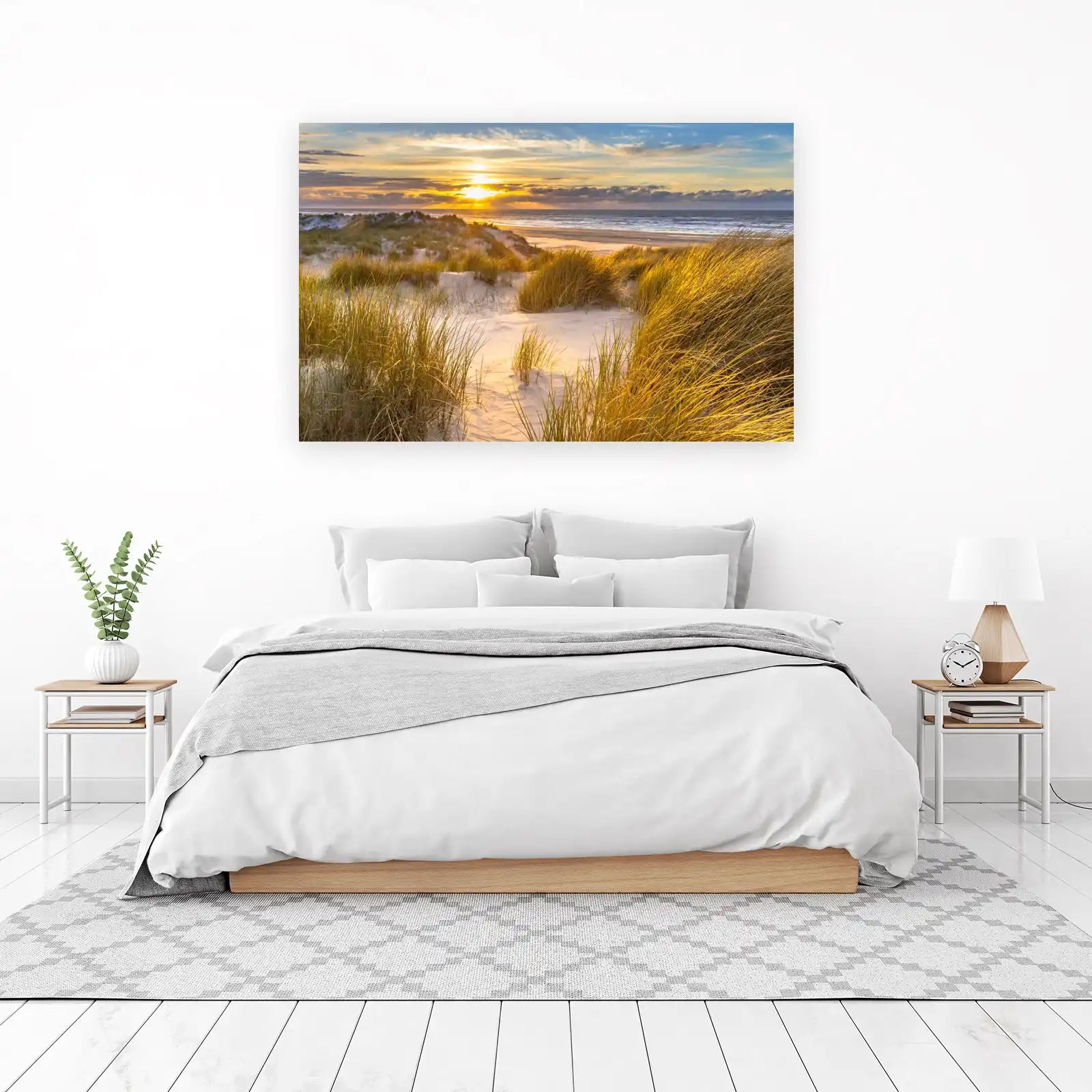 Golden Hour Dune Grass Beach Wall Art