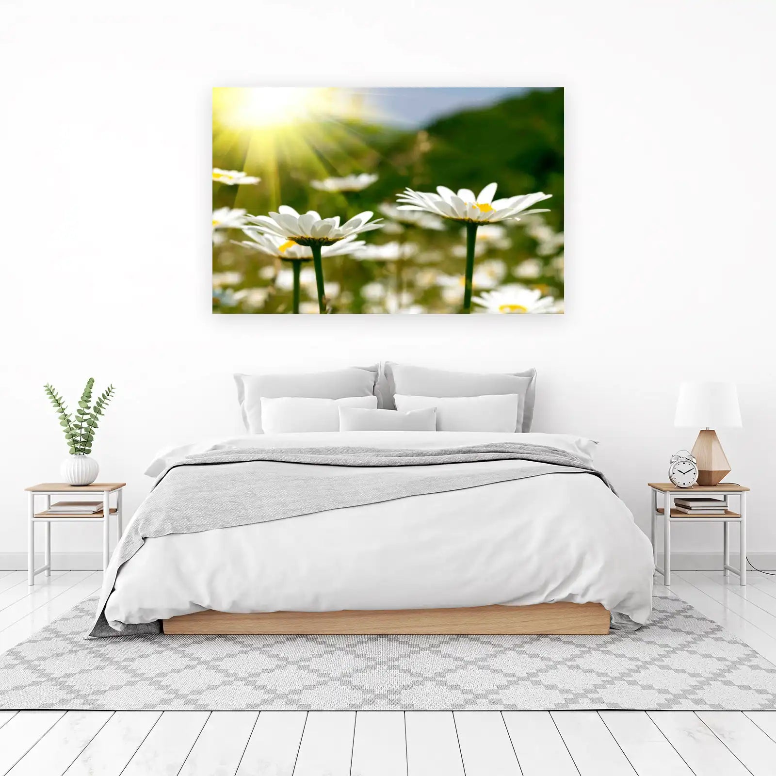 Daisy Field Sunburst Wall Art