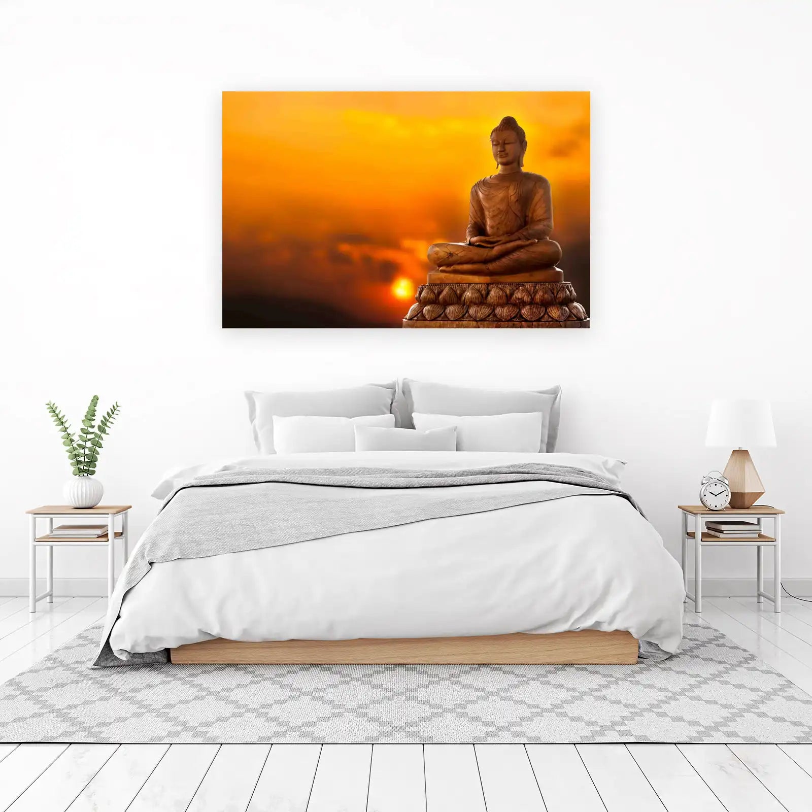 Serene Buddha Sunset Wall Art
