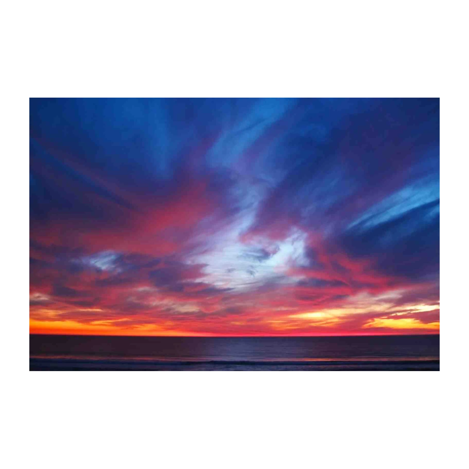Vibrant Sunset Ocean Wall Art