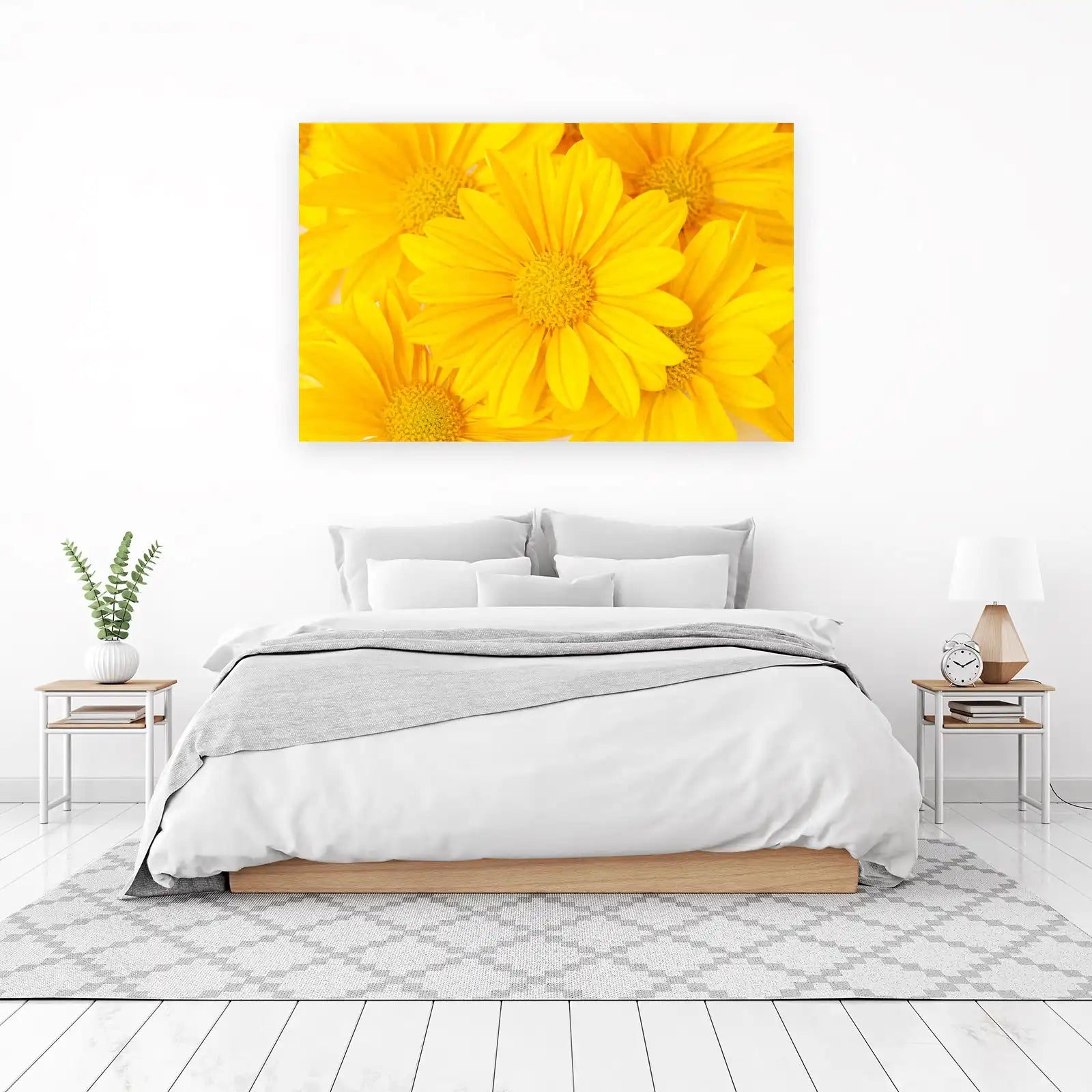 Vibrant Yellow Daisy Floral Wall Art