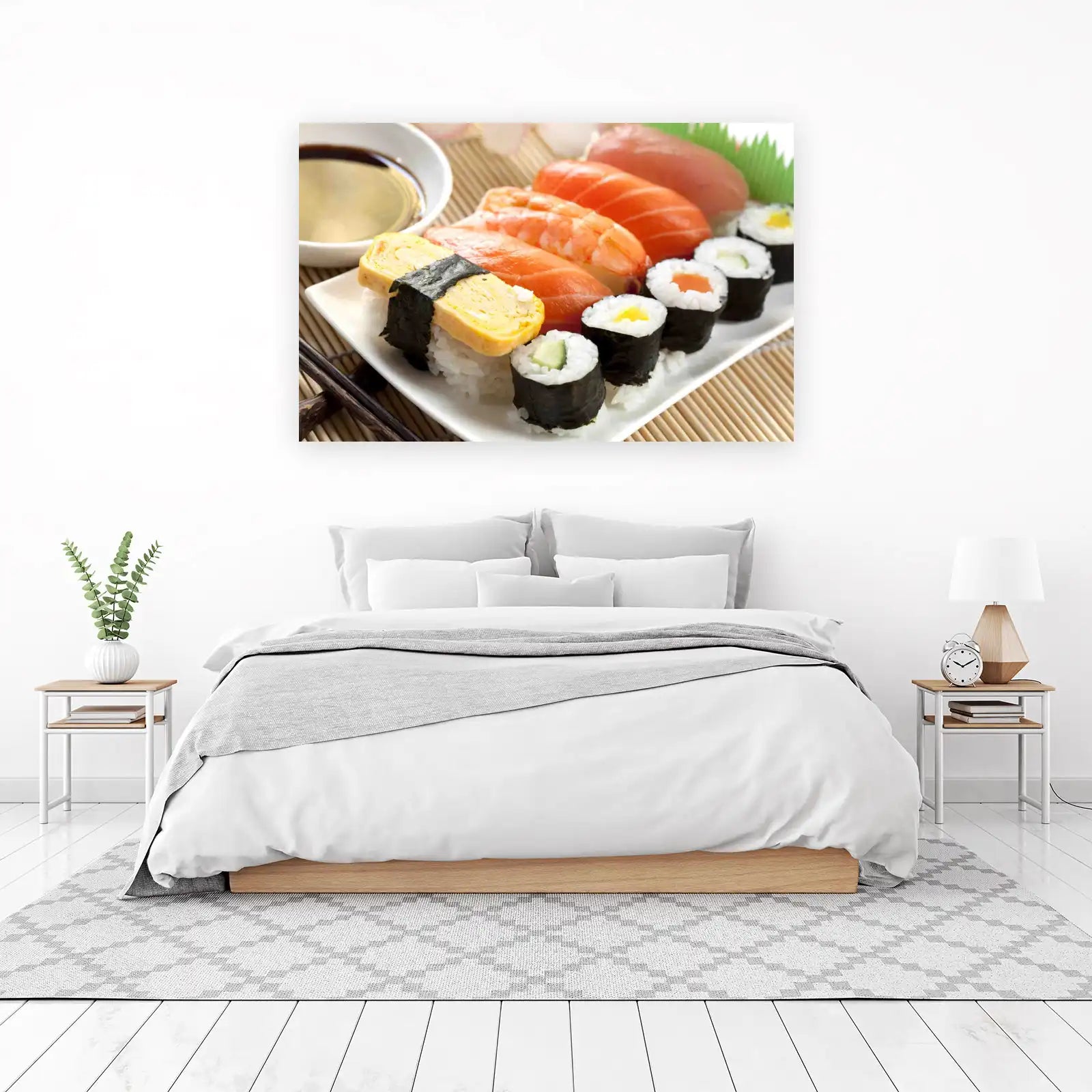 Vibrant Sushi Platter Wall Art - Japanese Art