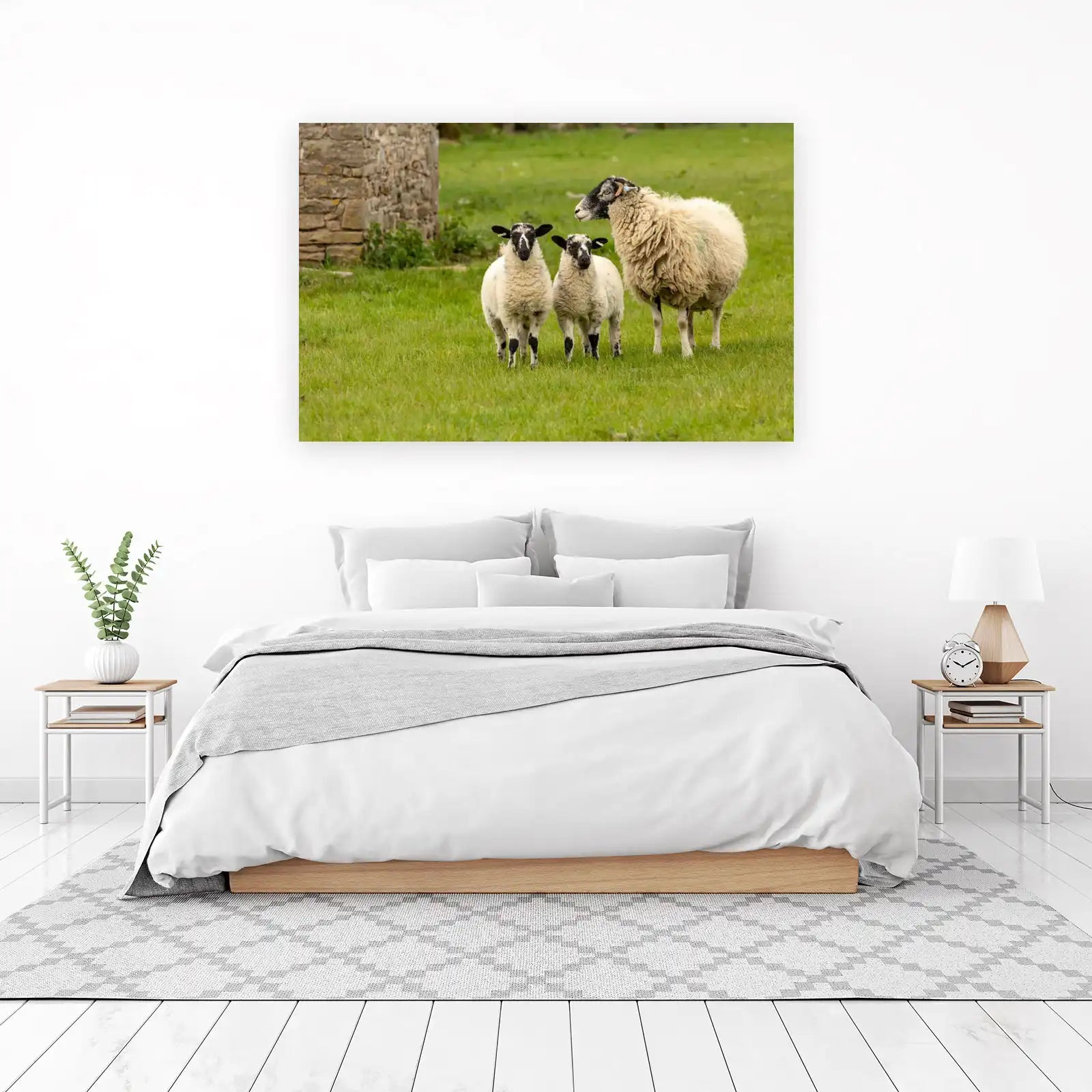 Charming Sheep Family Wall Art