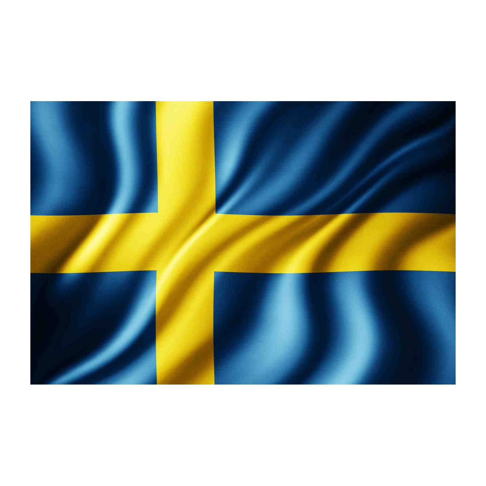 Waving Sweden Flag Wall Art