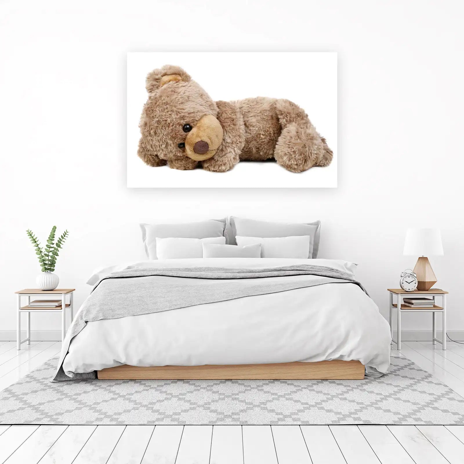 Adorable Teddy Bear Hugs Wall Art for Nursery Decor