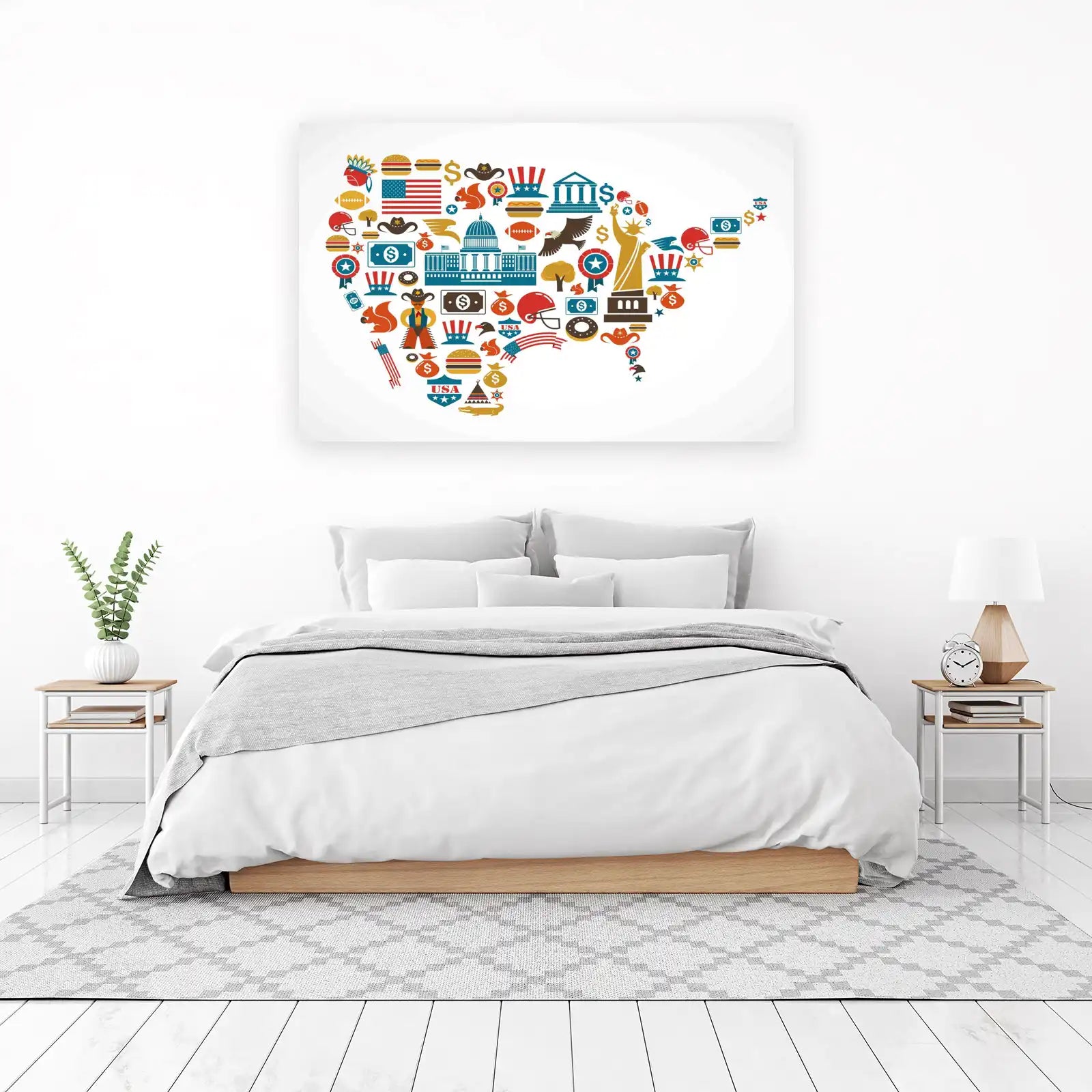 Vibrant USA Collage Wall Art