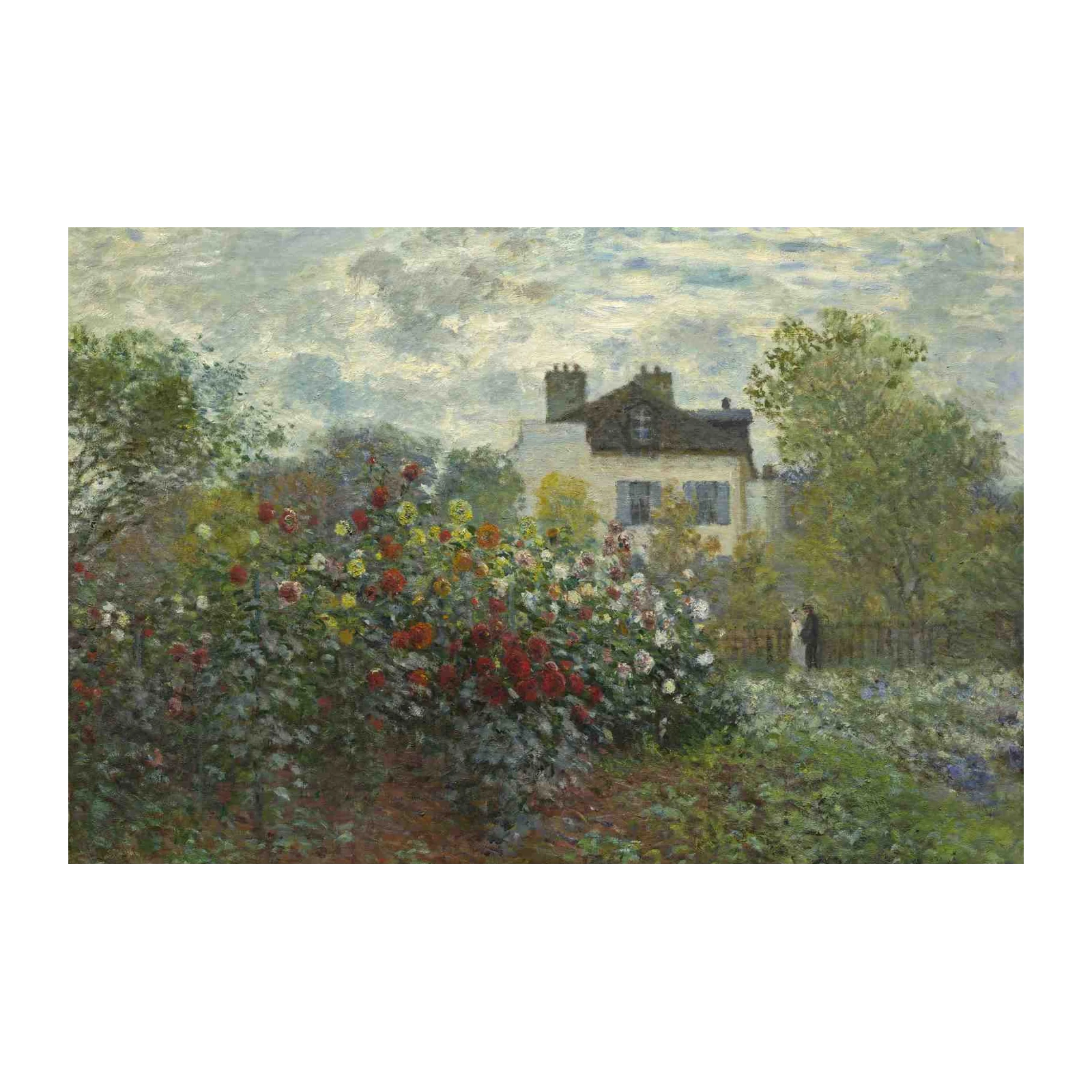 Impressionist Garden Scene Wall Art