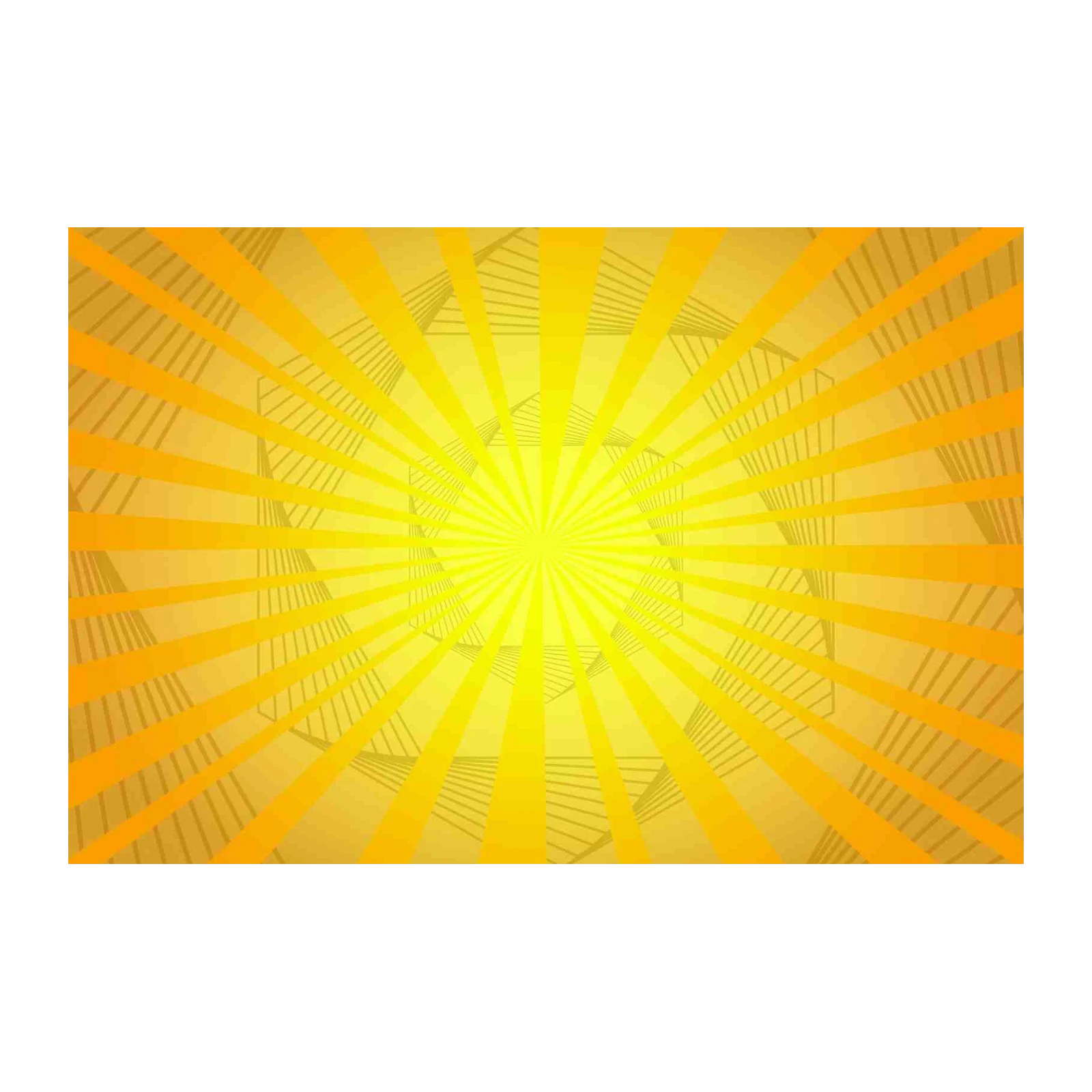 Radiant Sunshine Geometric Rays Wall Art