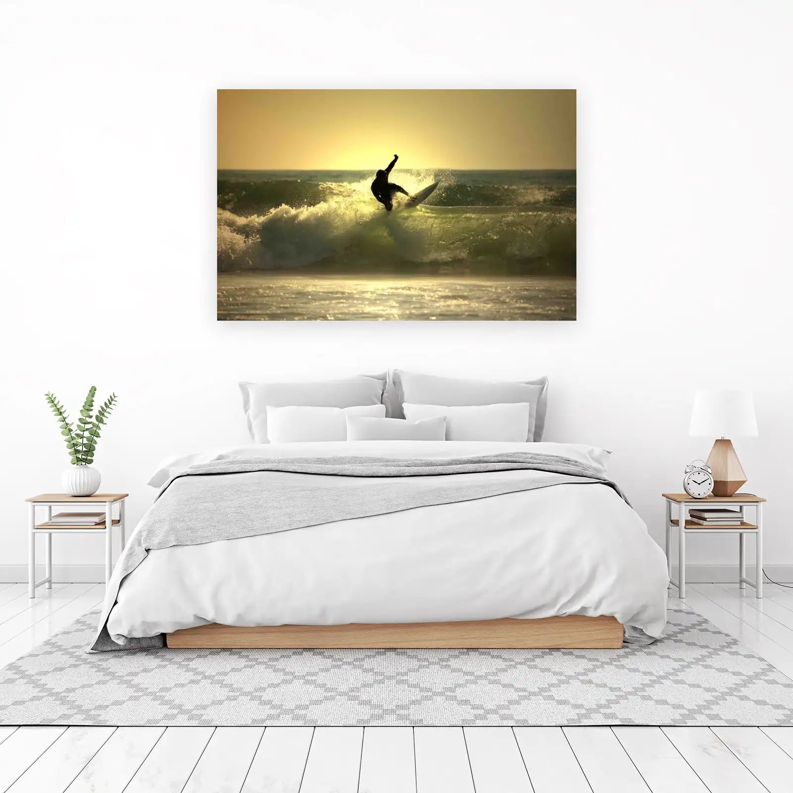 Epic Surfer Silhouette Wall Art