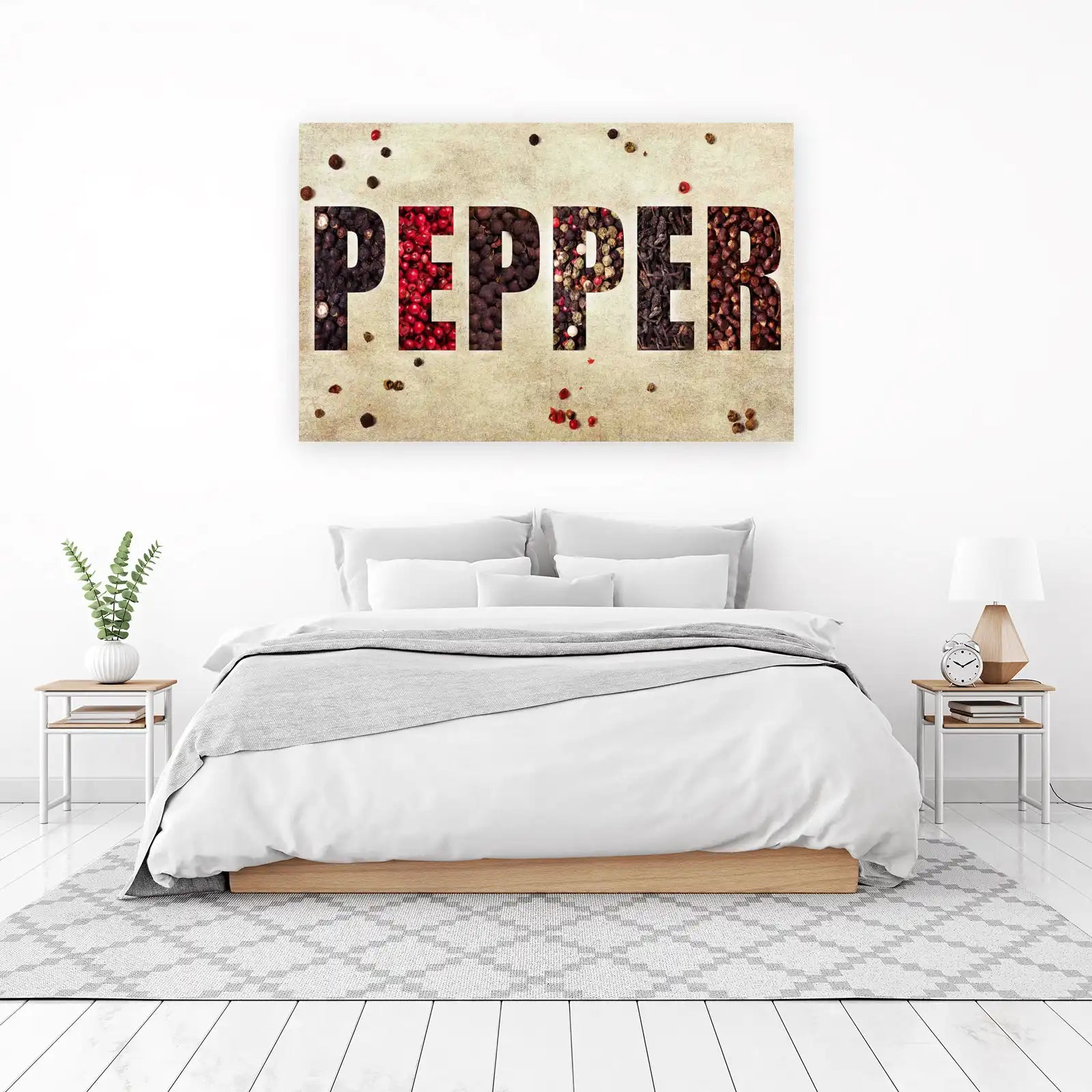 Gourmet Spice Pepper Typography Wall Art