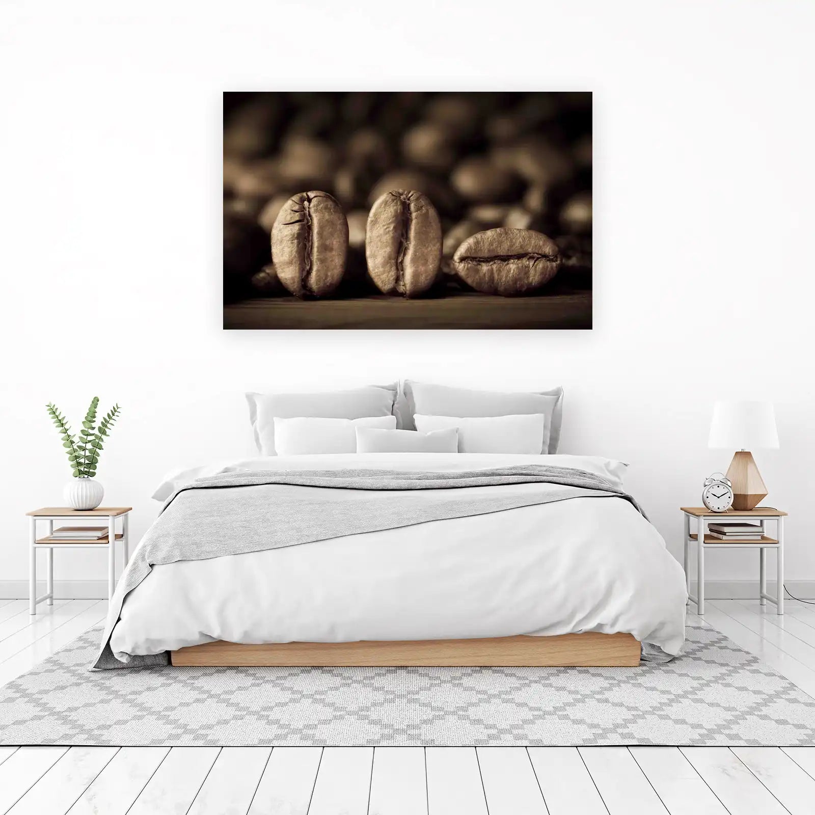 Artistic Coffee Beans Close-Up Wall Art