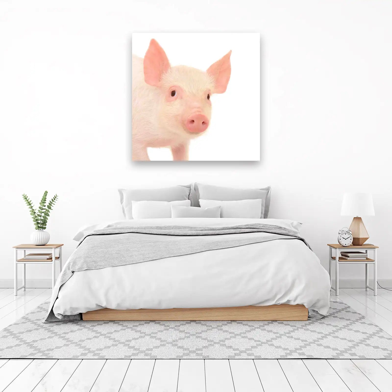 Adorable Piglet Portrait Wall Art