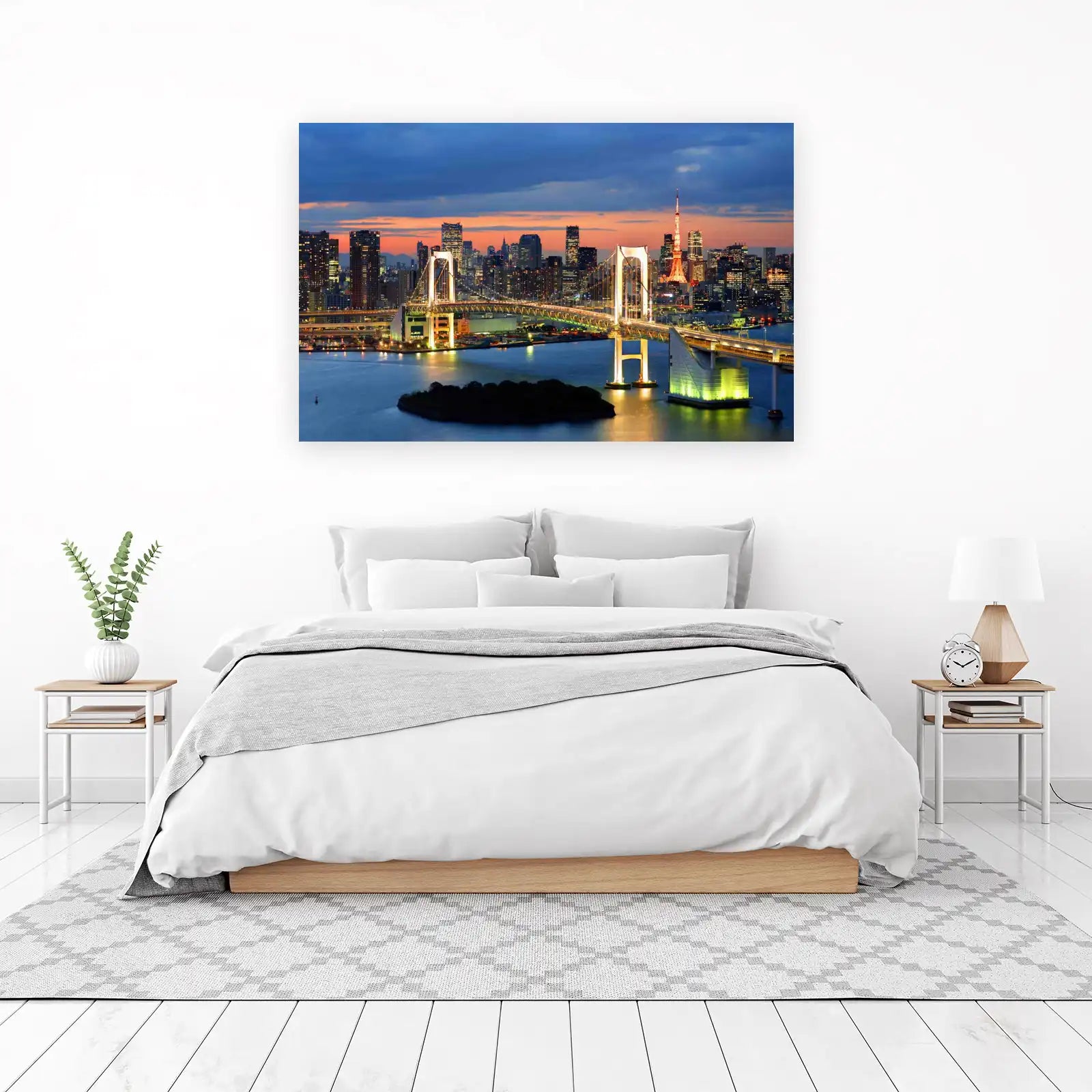 Tokyo Rainbow Bridge Skyline Wall Art