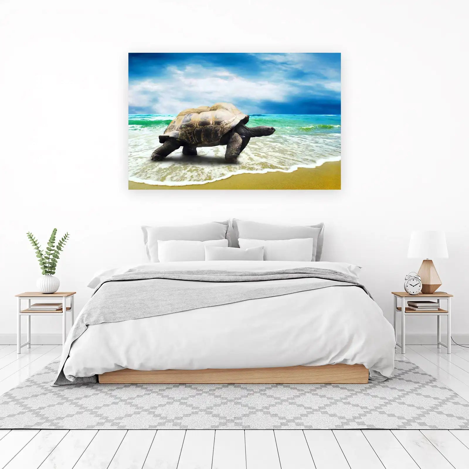 Majestic Tortoise Tropical Beach Wall Art
