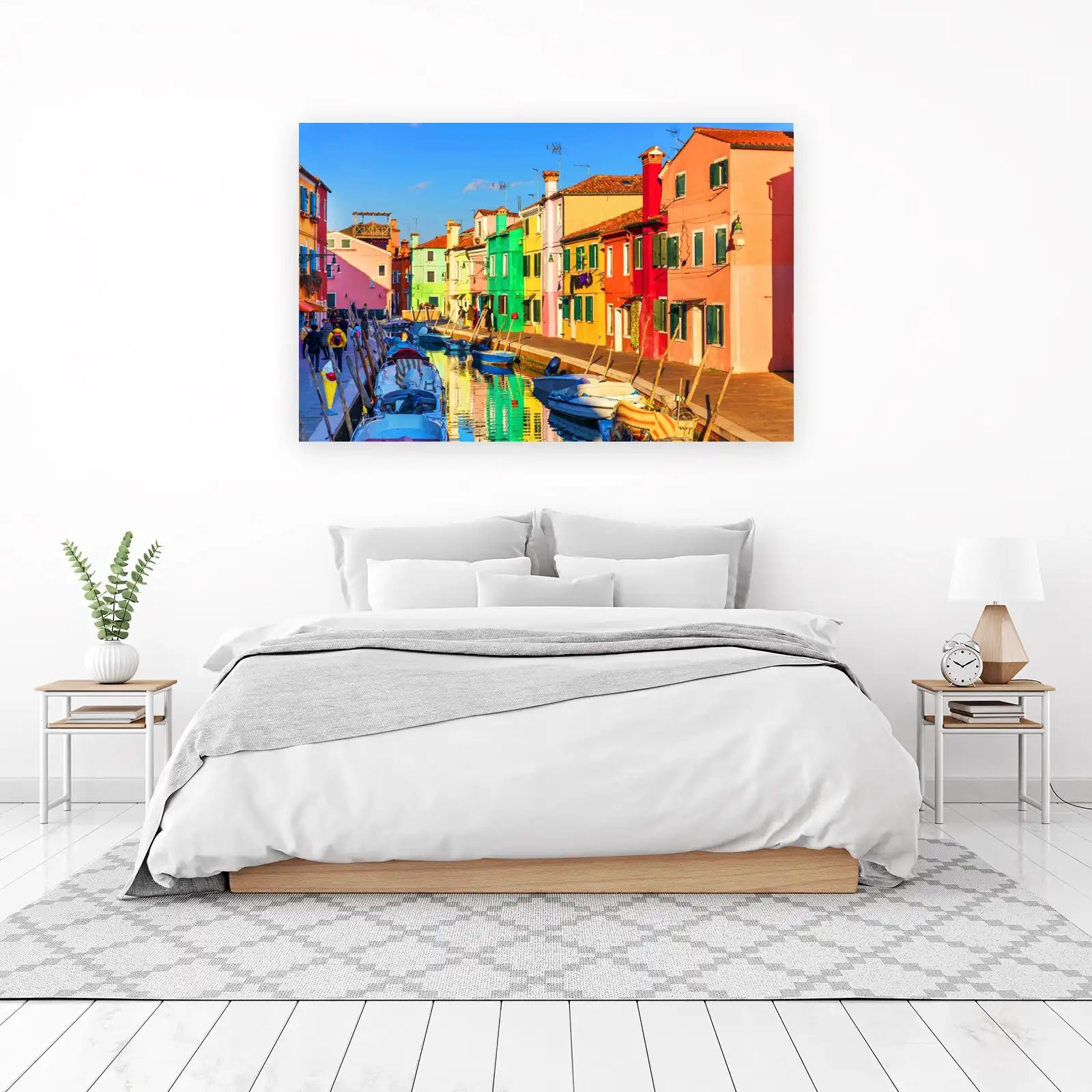 Vibrant Burano Canals Venice Wall Art