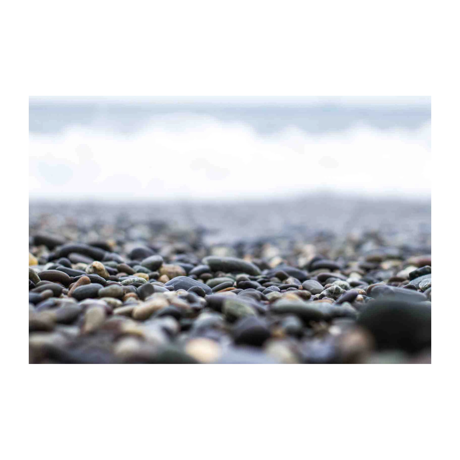 Serene Pebble Beach & Foggy Ocean Wall Art