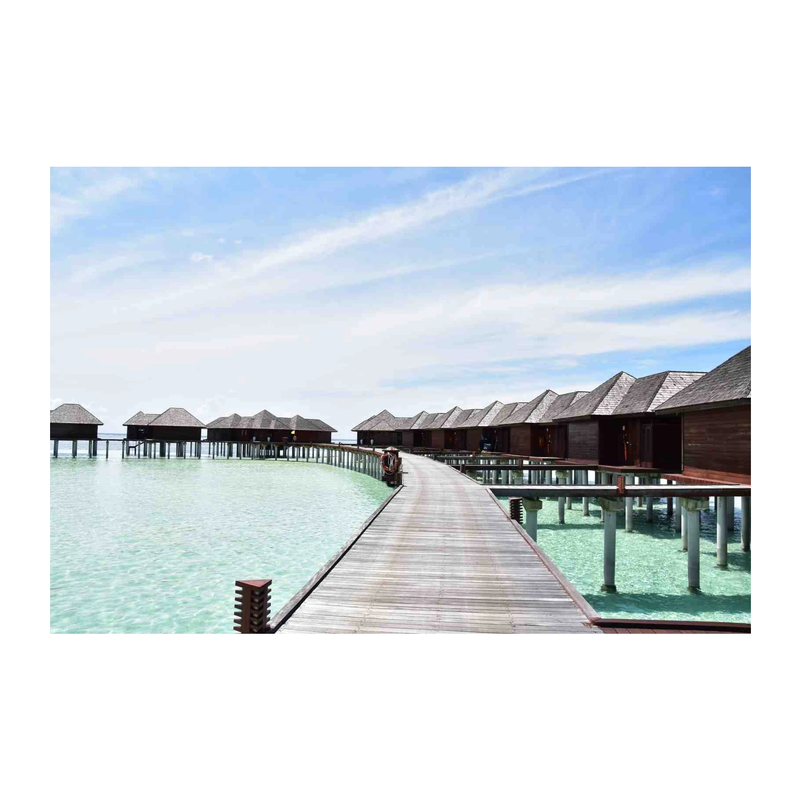 Tropical Paradise Overwater Bungalows Wall Art