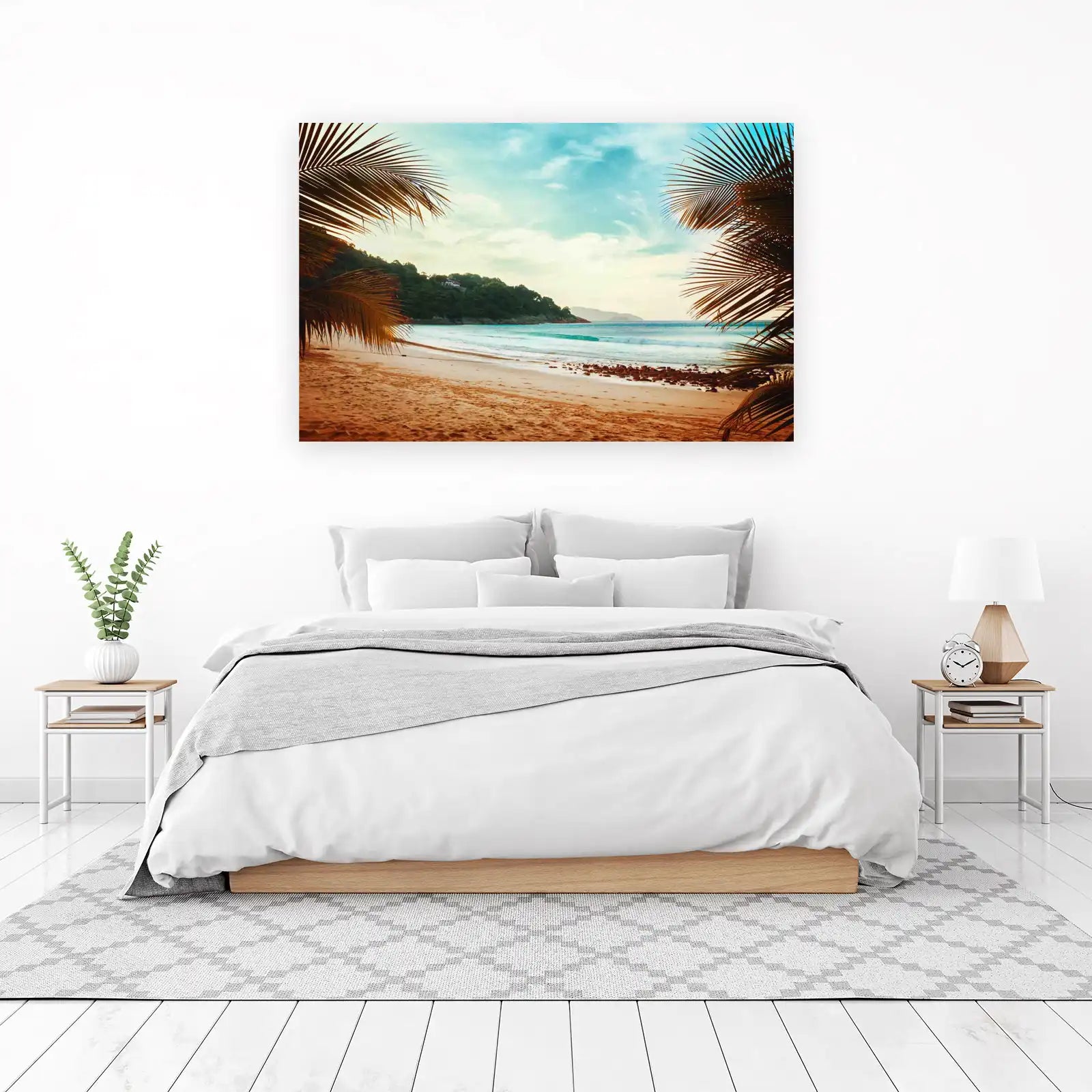 Tropical Paradise Beach Palm Wall Art