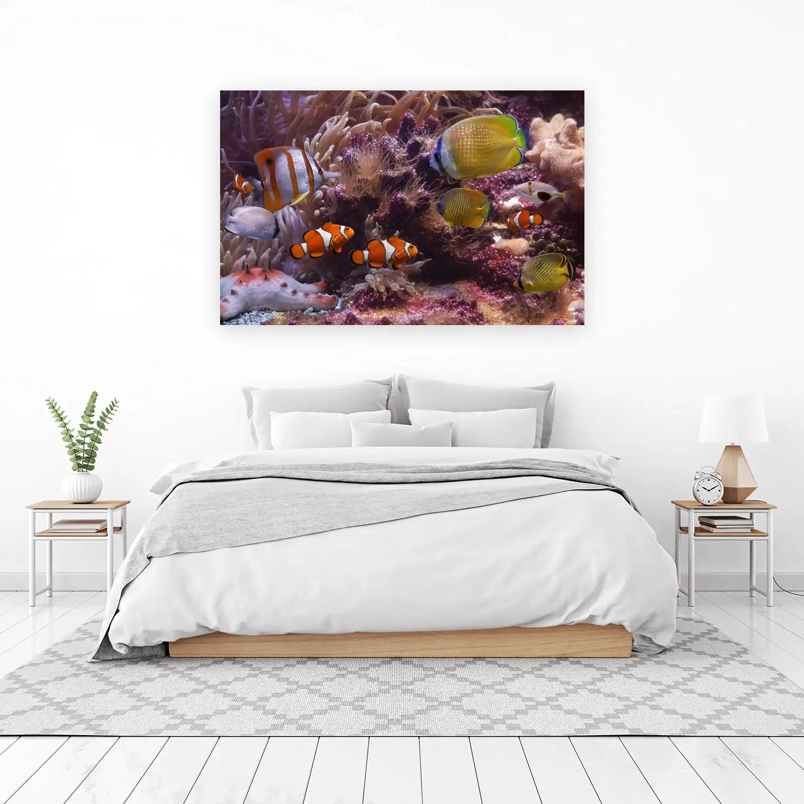 Vibrant Tropical Fish Tank Wall Art