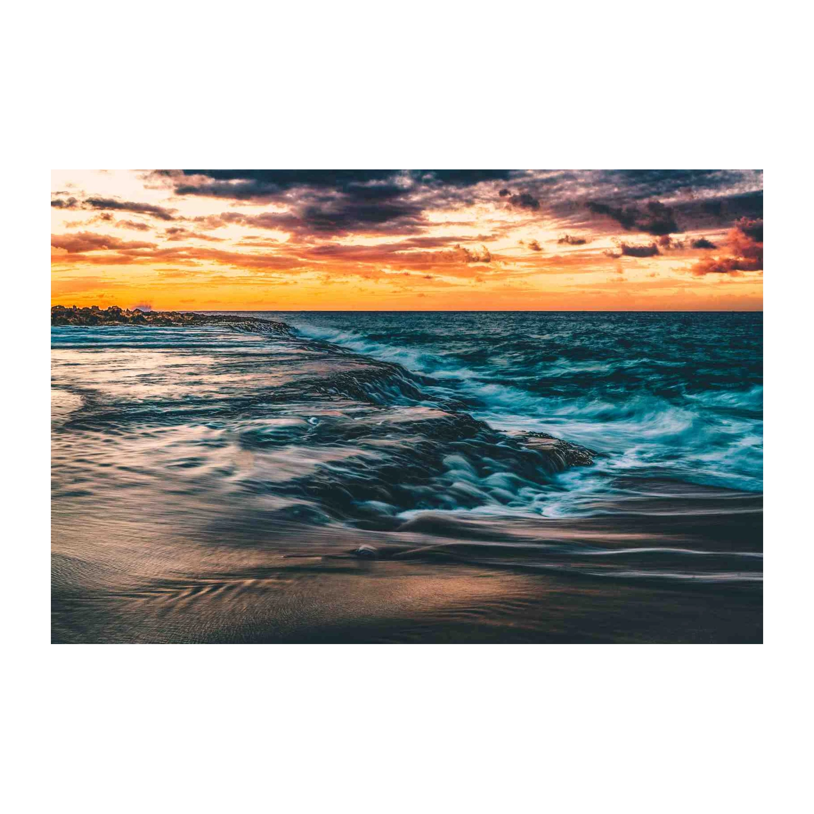 Dramatic Ocean Sunset Serenity Wall Art