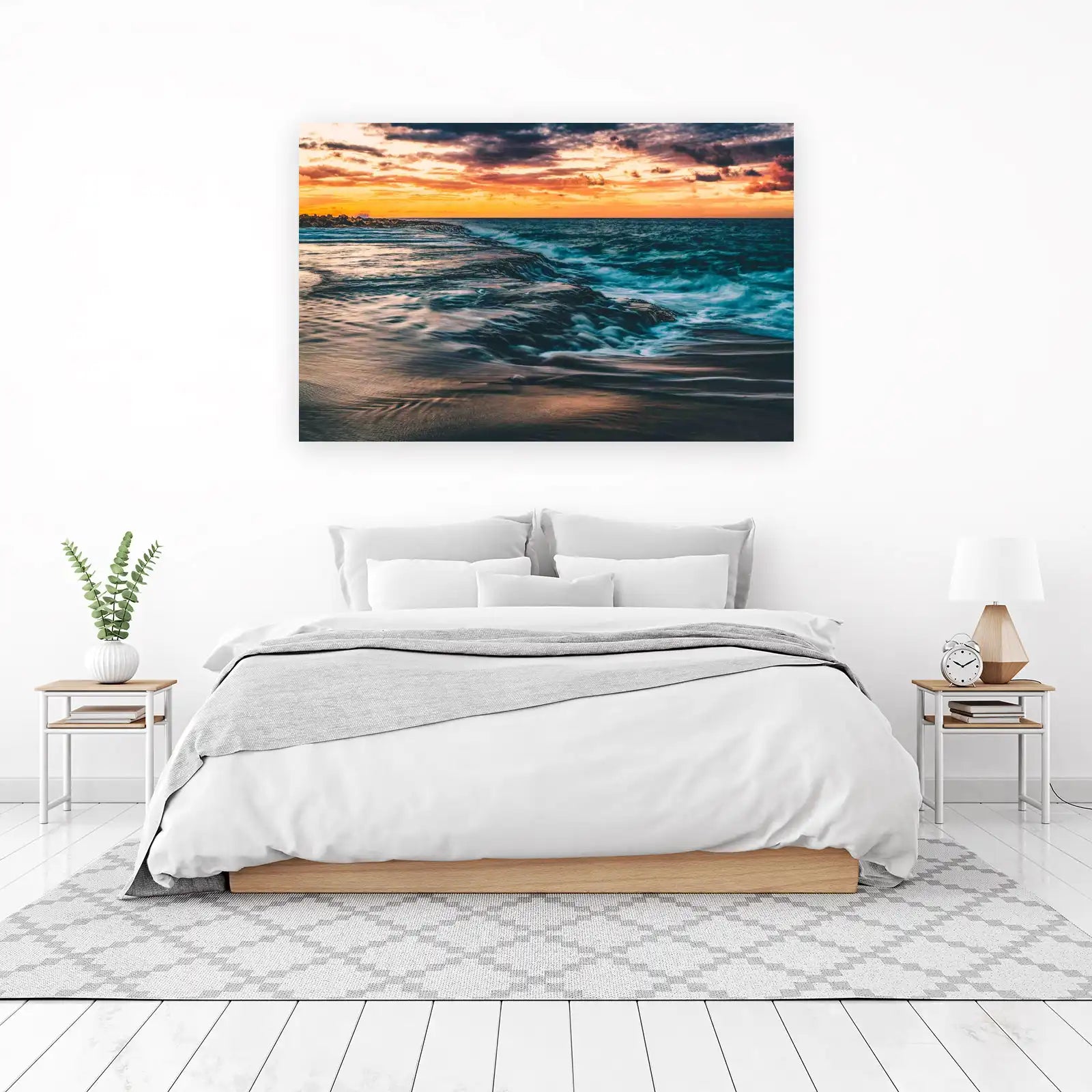 Dramatic Ocean Sunset Serenity Wall Art
