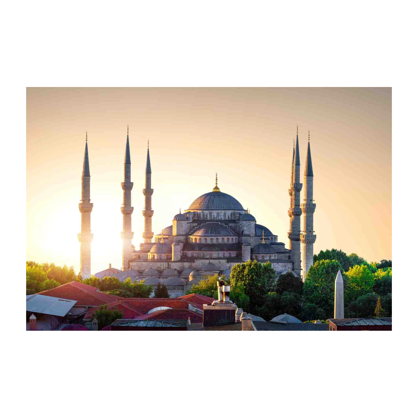 Majestic Istanbul Mosque Sunset Wall Art