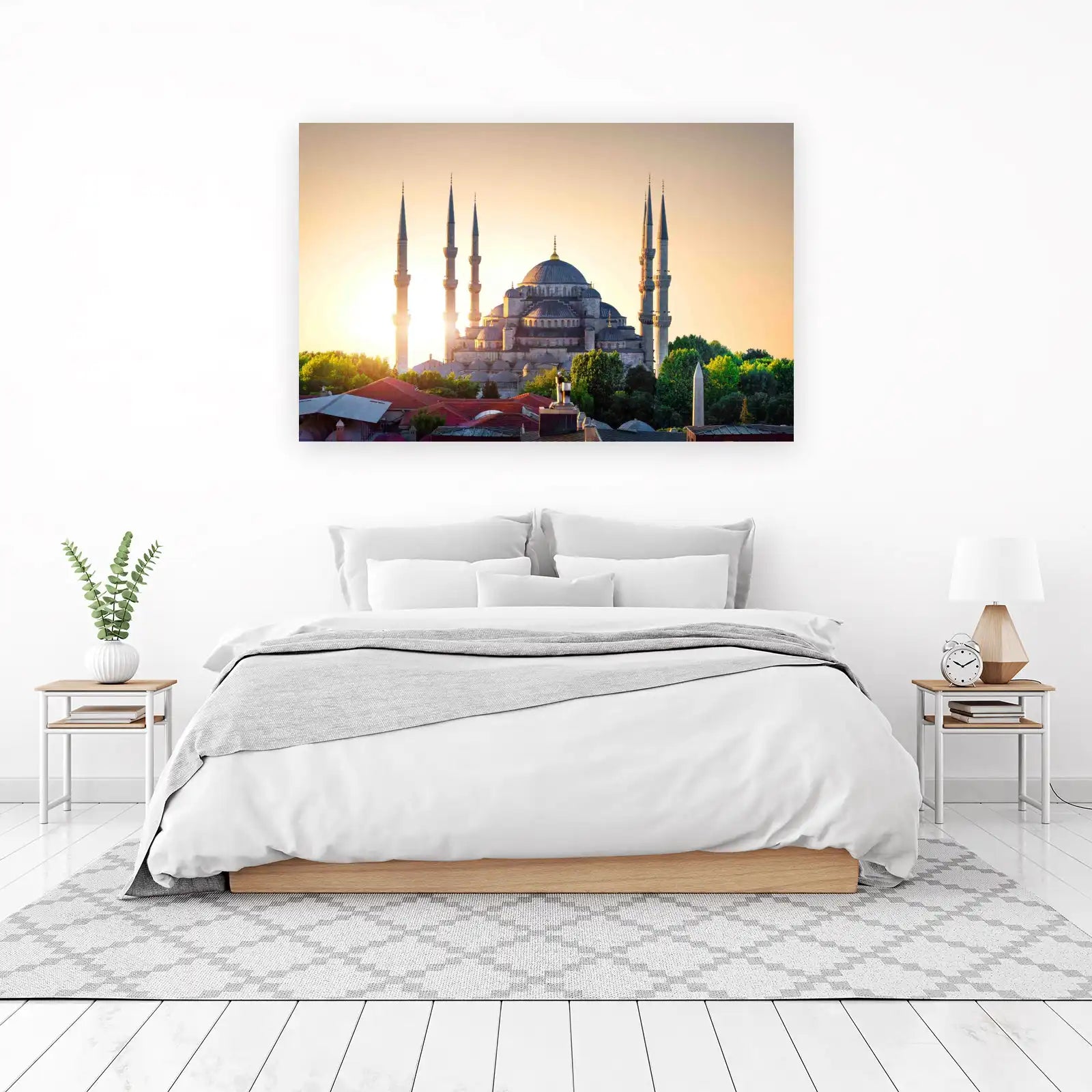 Majestic Istanbul Mosque Sunset Wall Art
