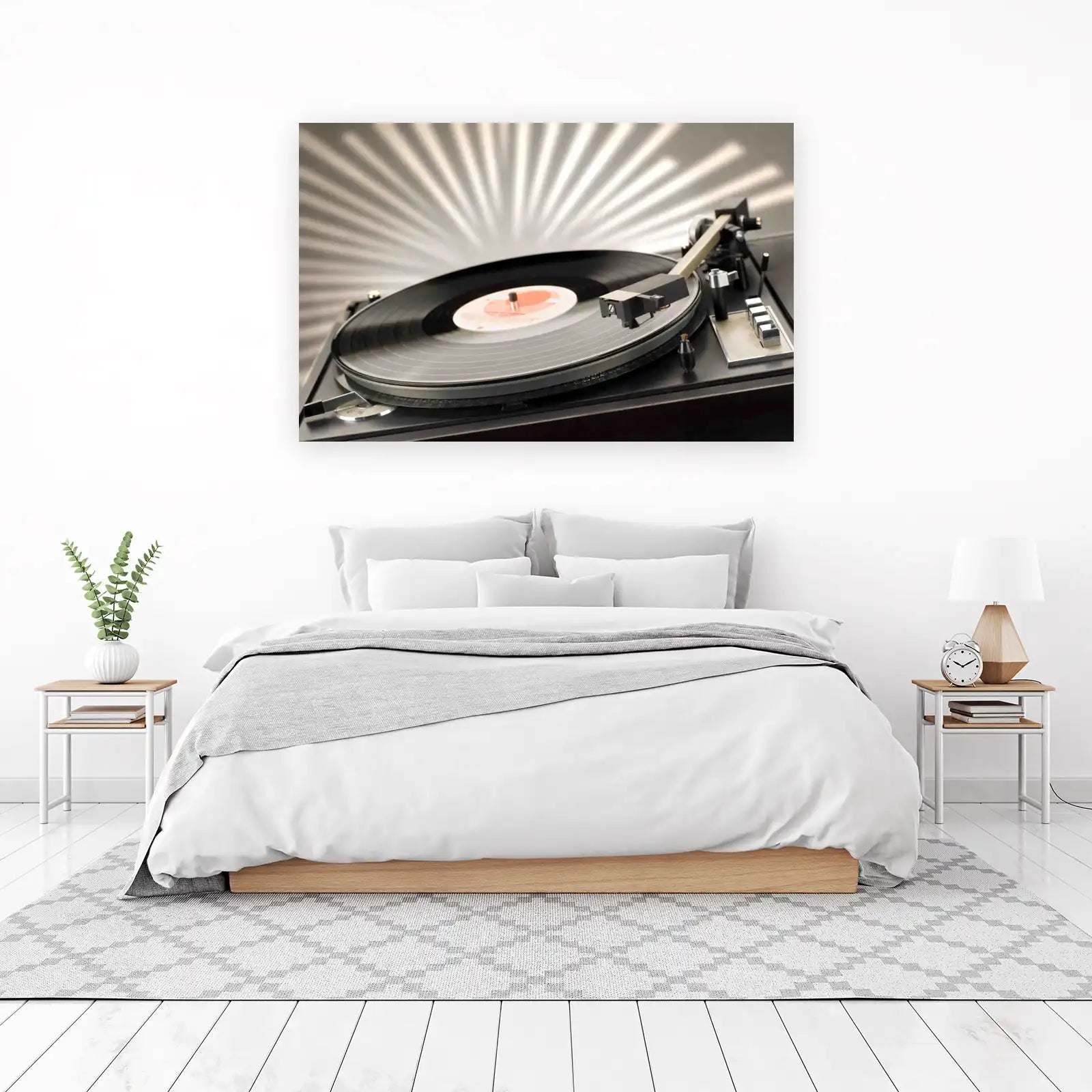 Vintage Vinyl Record Player Wall Art