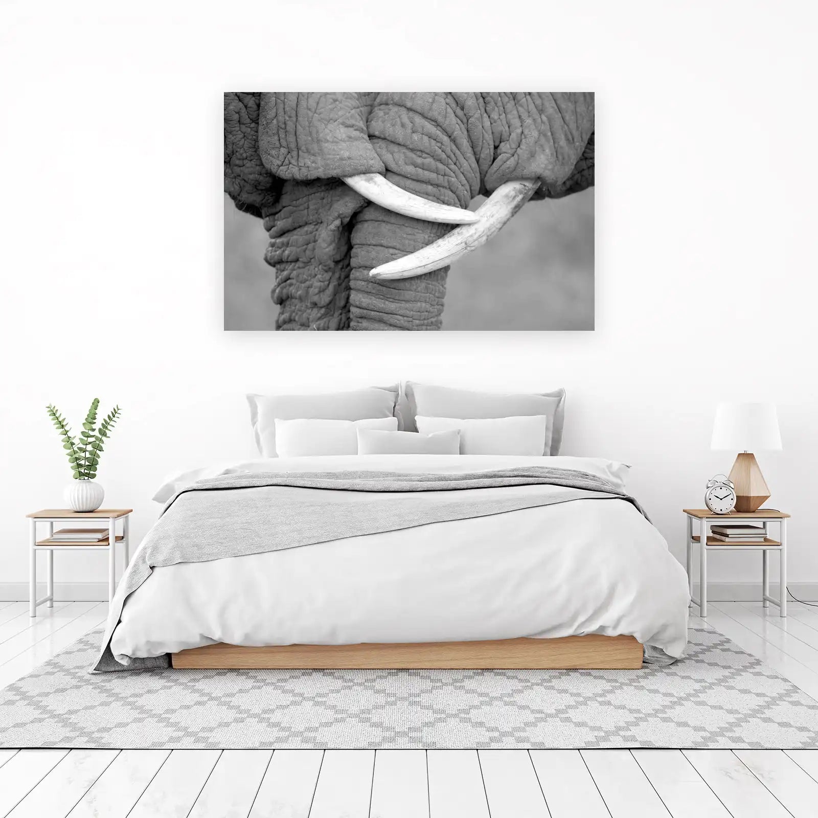 Majestic Elephant Tusk Close-Up Wall Art