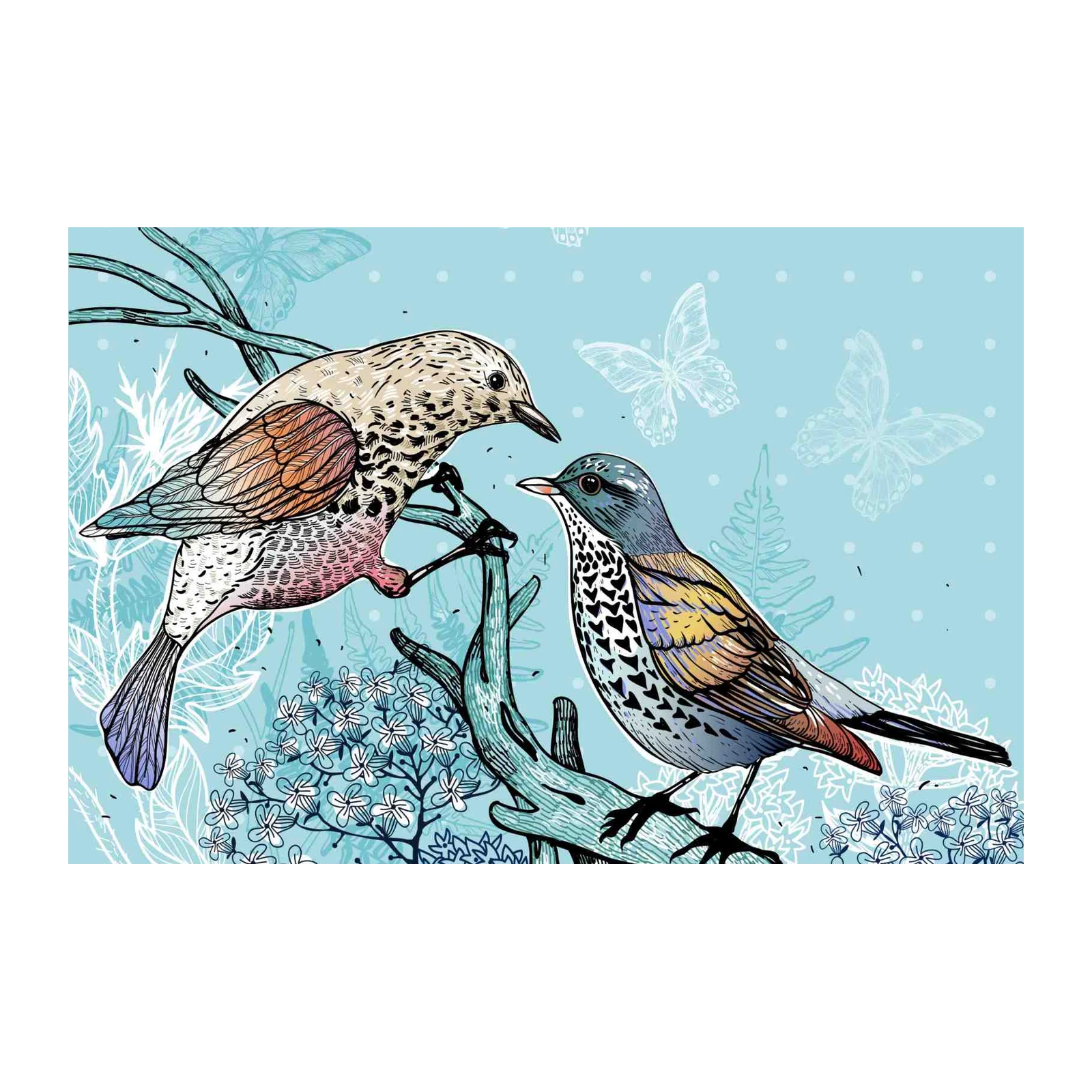 Whimsical Bird & Butterfly Serenity Wall Art