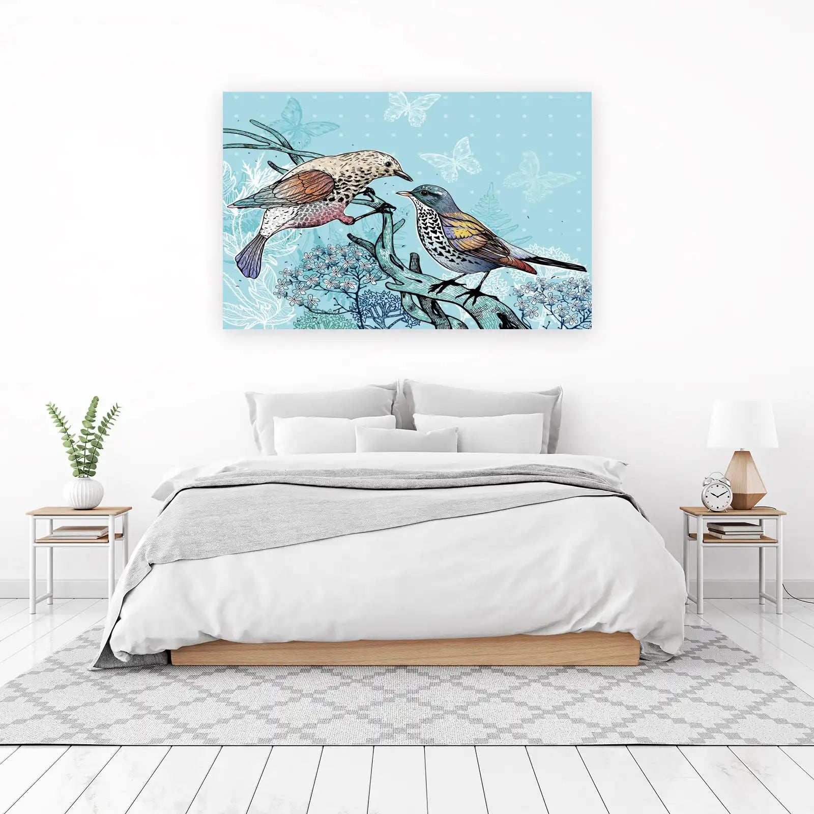 Whimsical Bird & Butterfly Serenity Wall Art