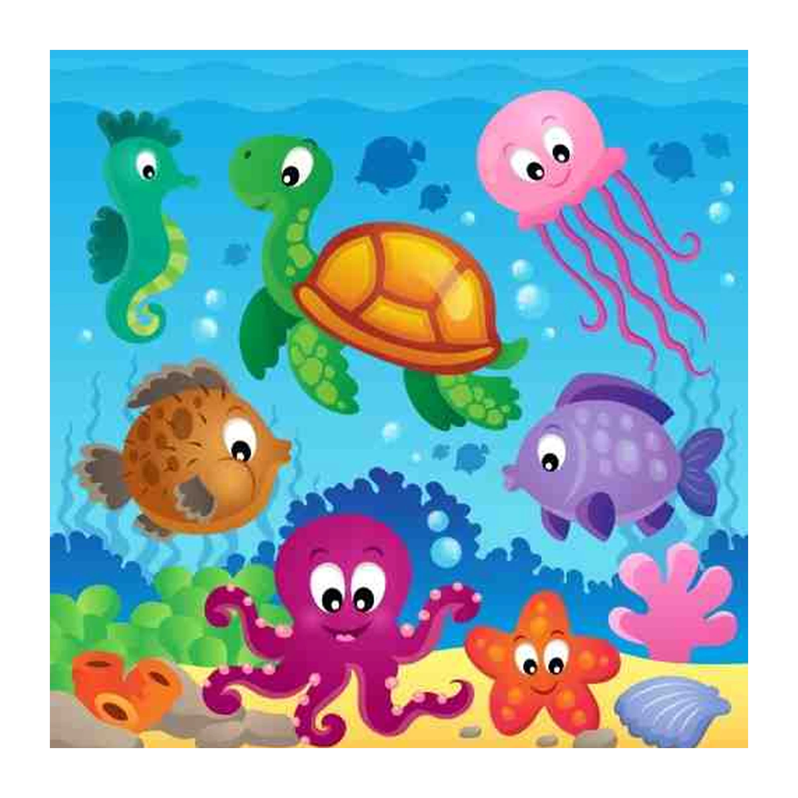 Whimsical Undersea Friends Wall Art