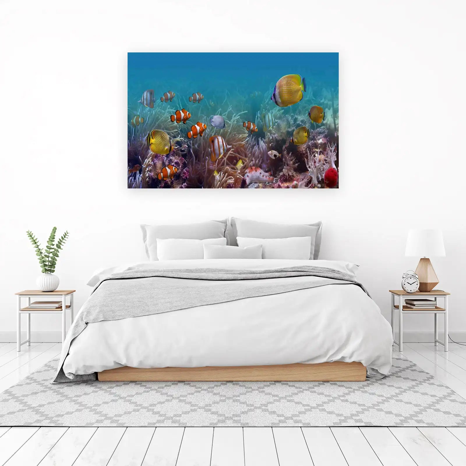 Vibrant Clownfish & Butterflyfish Wall Art