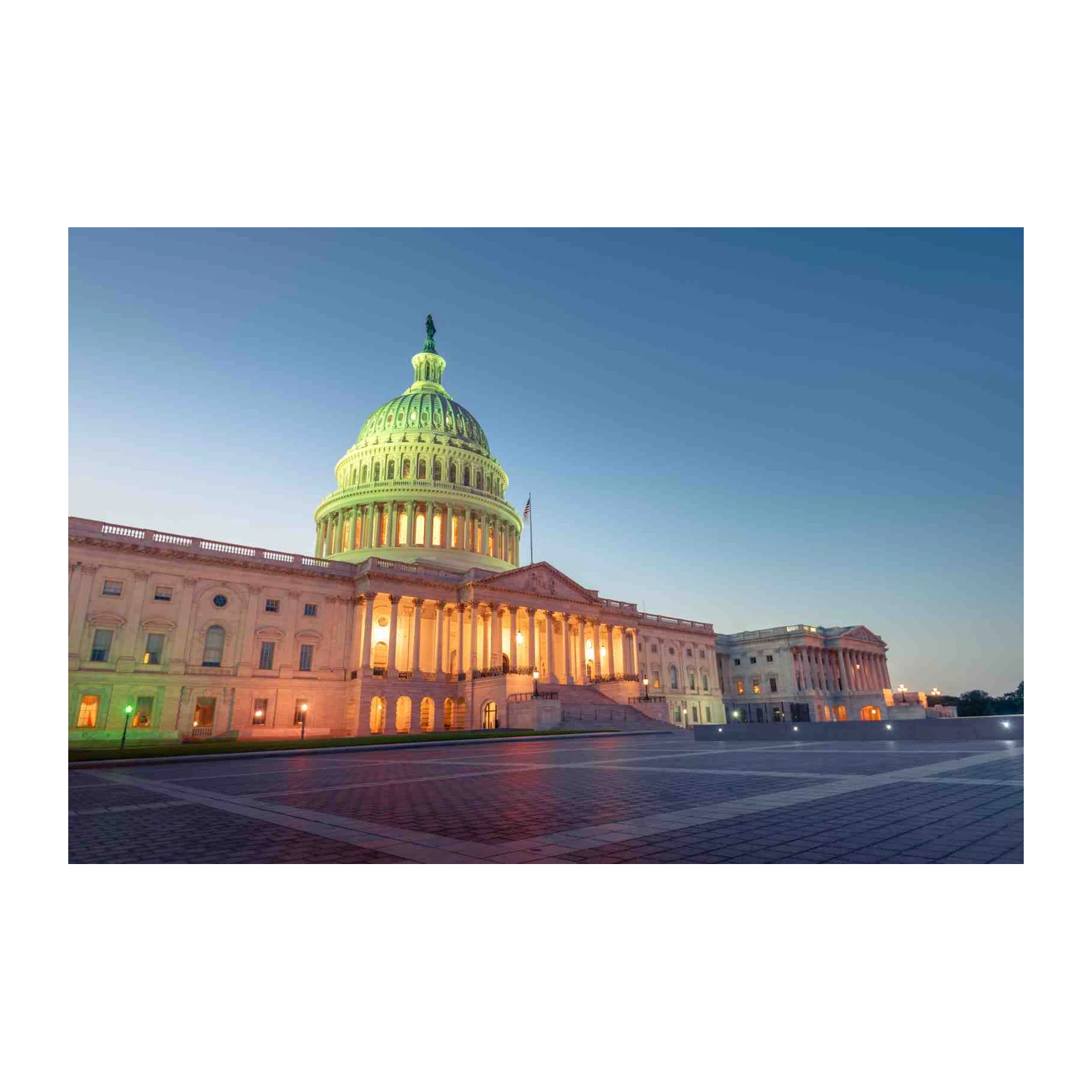 US Capitol Building Twilight Wall Art