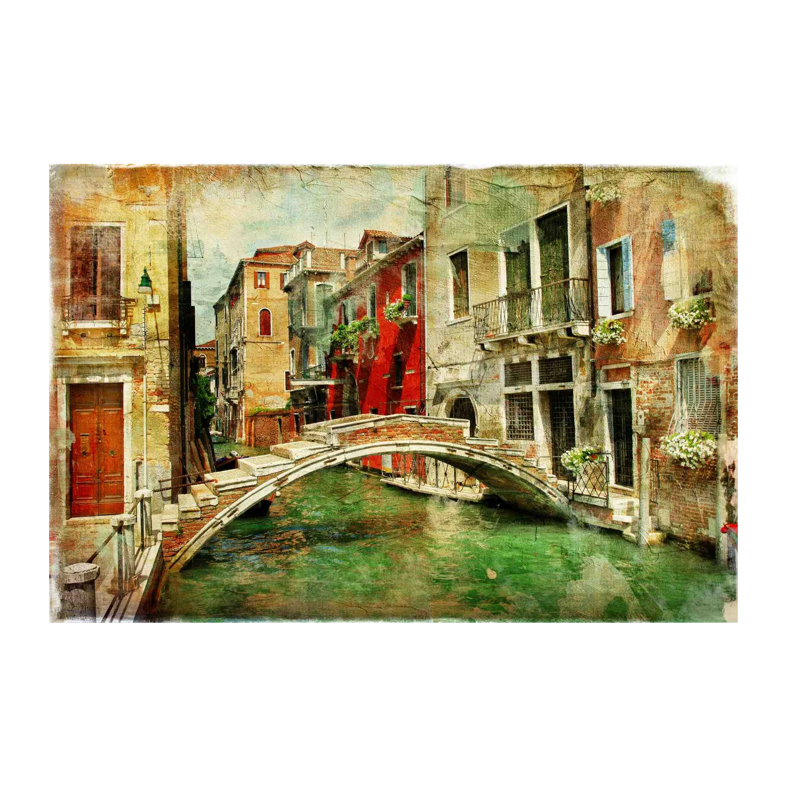 Venice Canal Archway Textured Wall Art