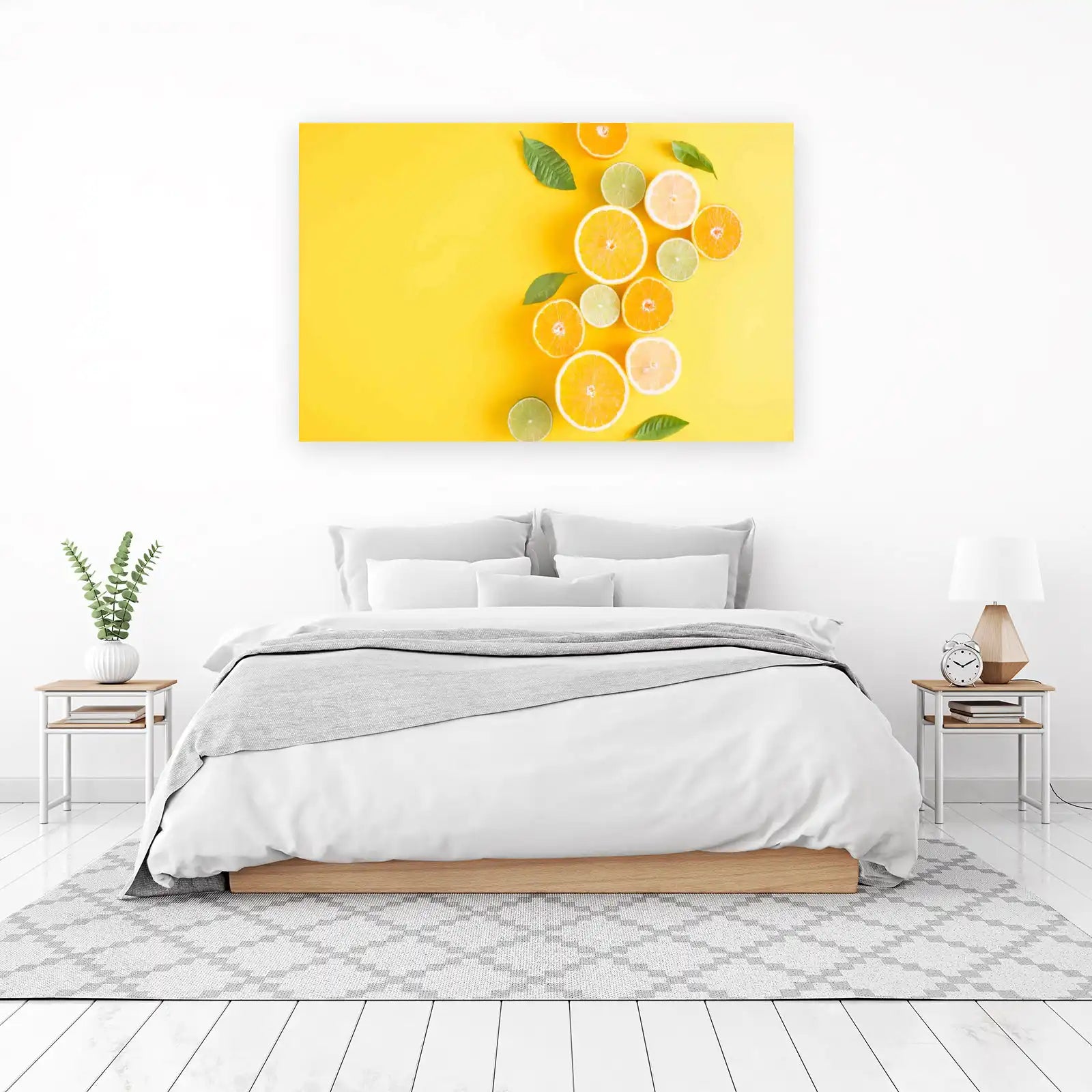 Vibrant Citrus Slice Yellow Wall Art