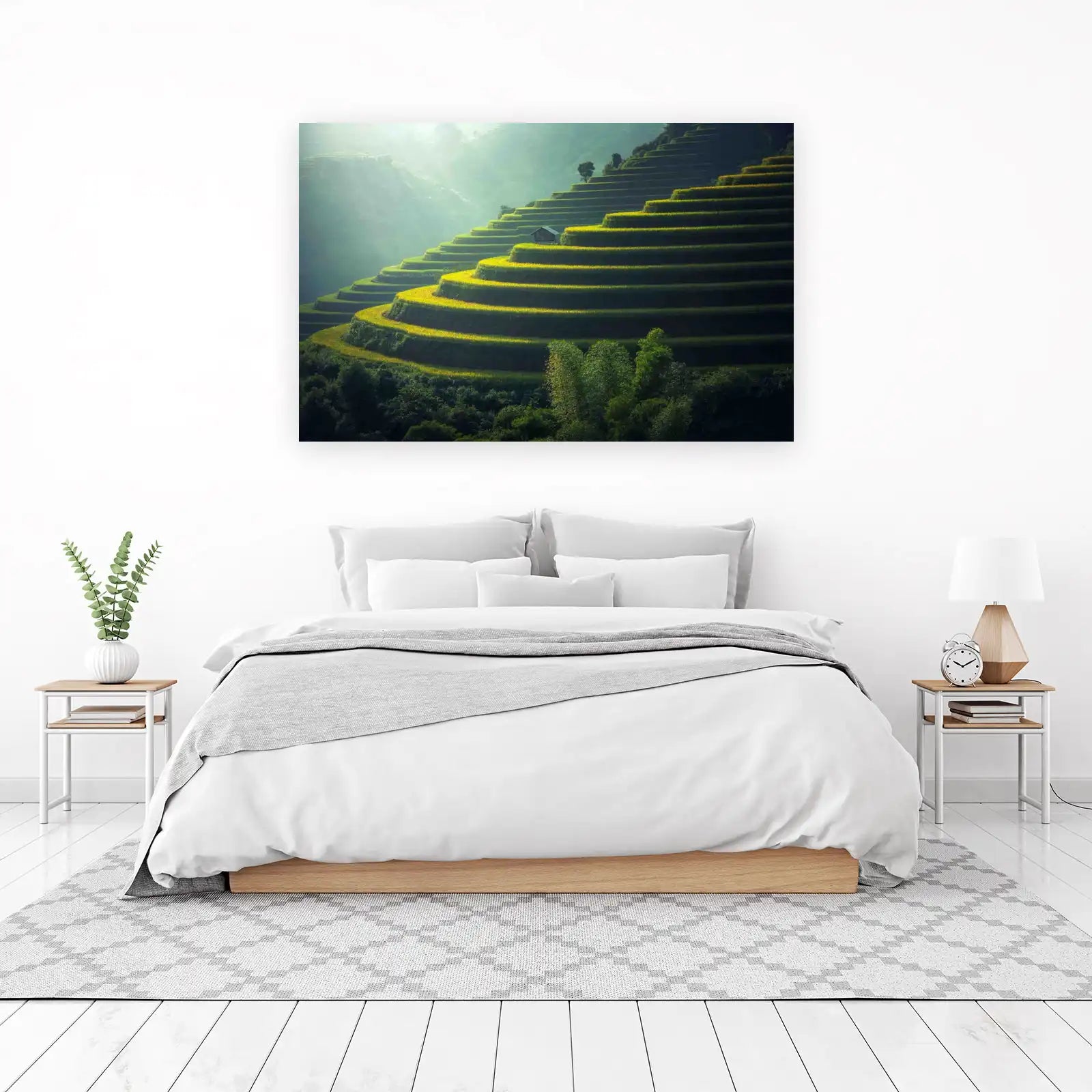 Serene Terraced Fields Landscape Wall Art