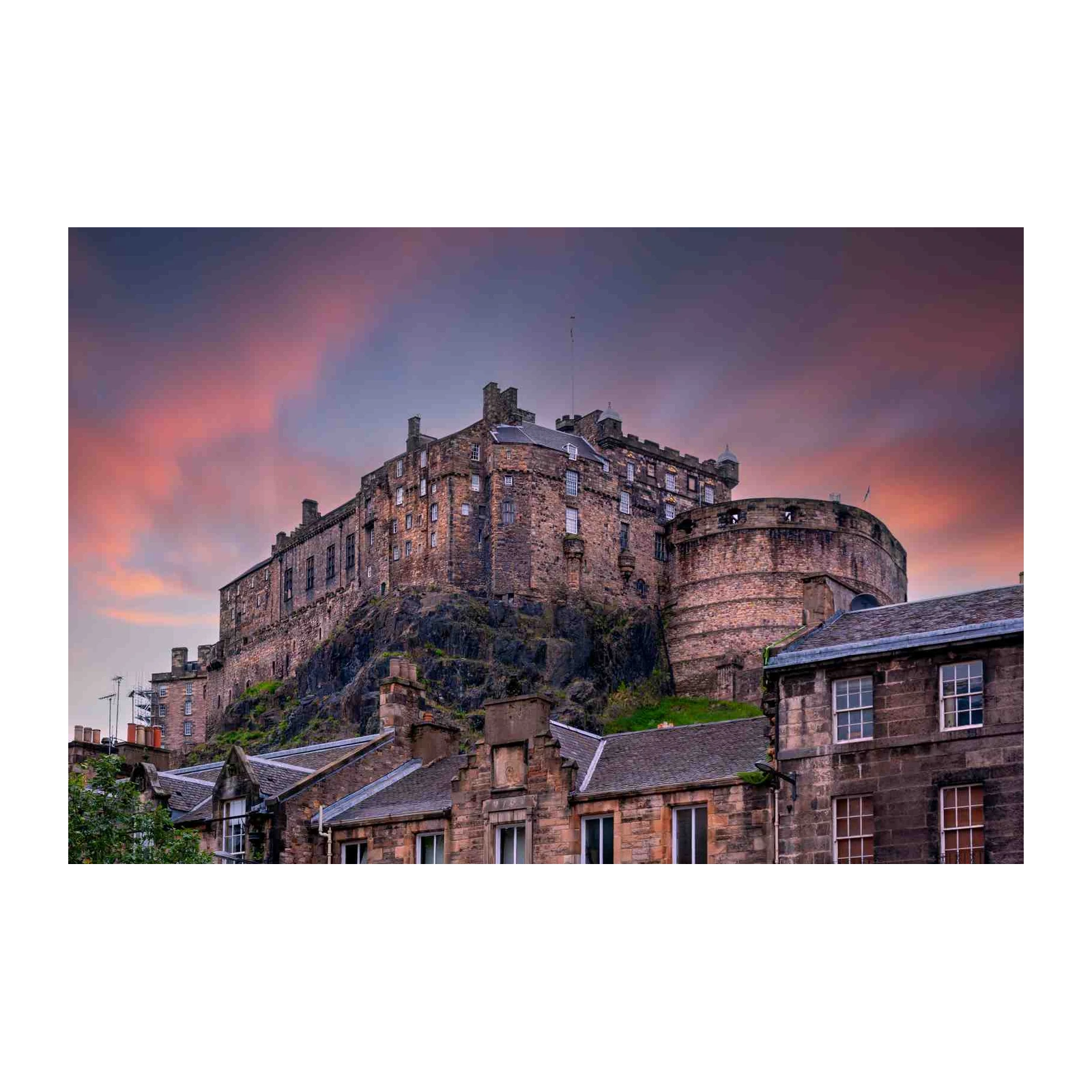 Edinburgh Castle Sunset Wall Art