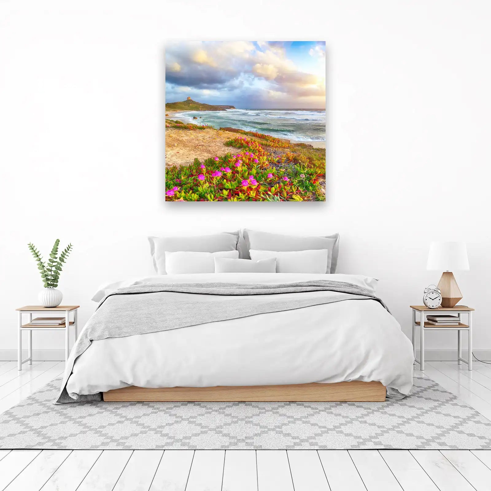 Coastal Serenity: Sardinia Beach & Tower Wall Art