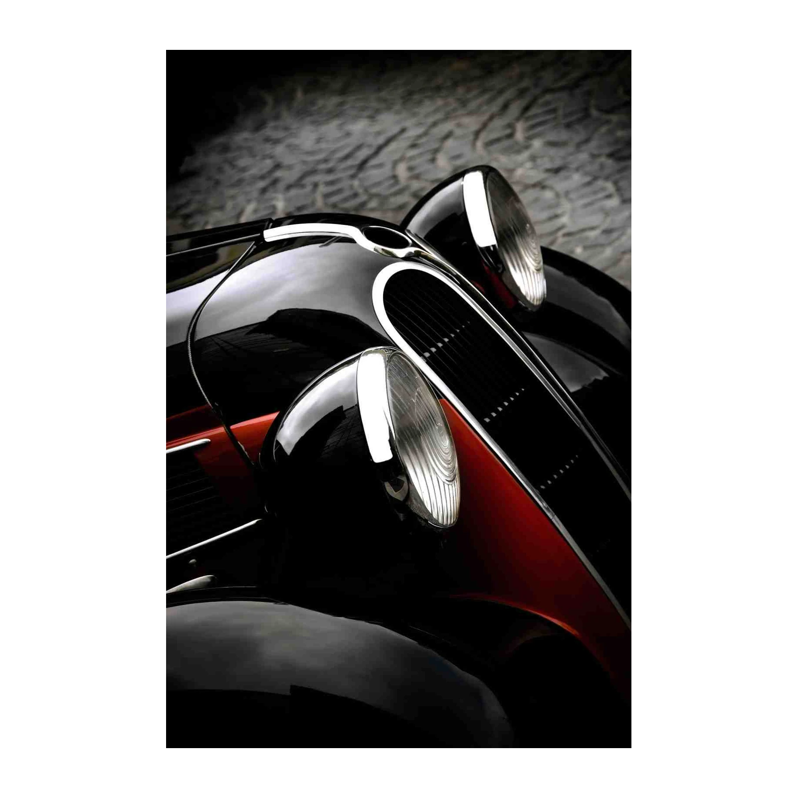Vintage Black Car Headlight Wall Art