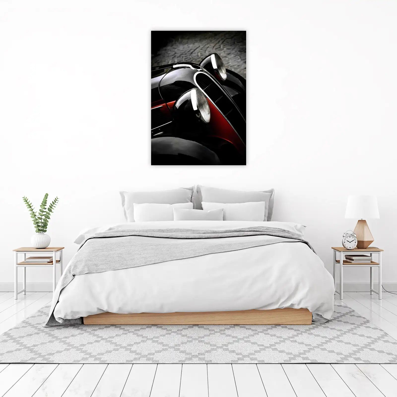 Vintage Black Car Headlight Wall Art