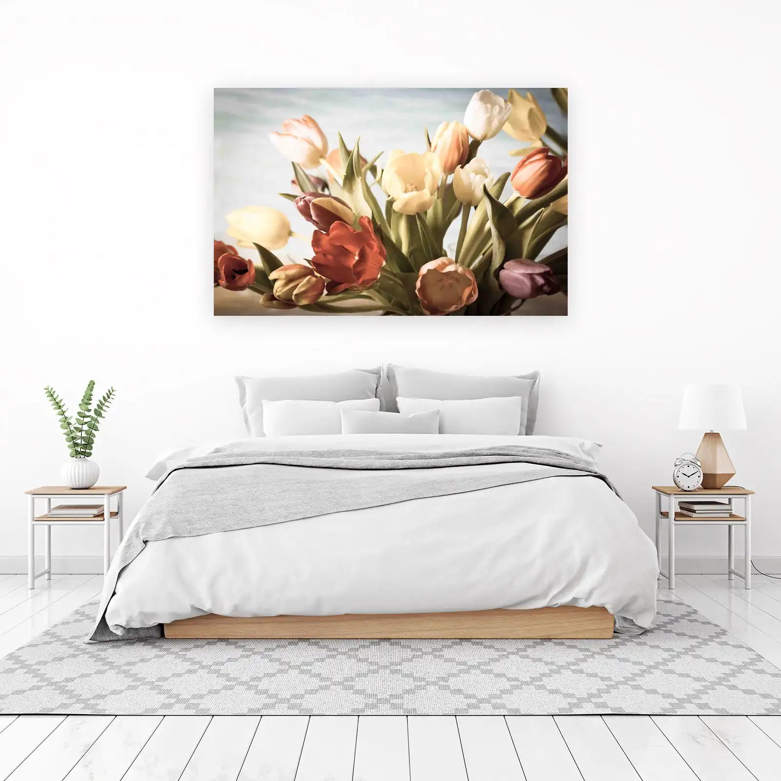 Spring Tulip Bouquet Wall Art - Floral Wall Art