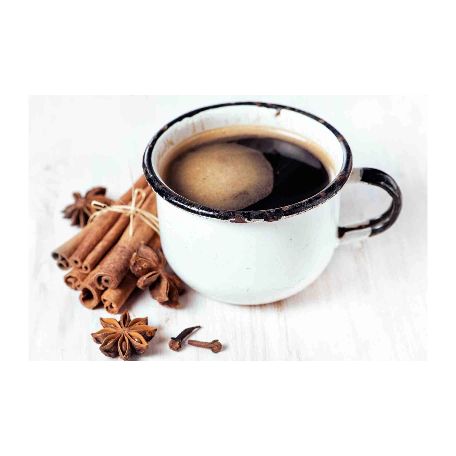 Cozy Coffee & Spice Enamel Mug Wall Art
